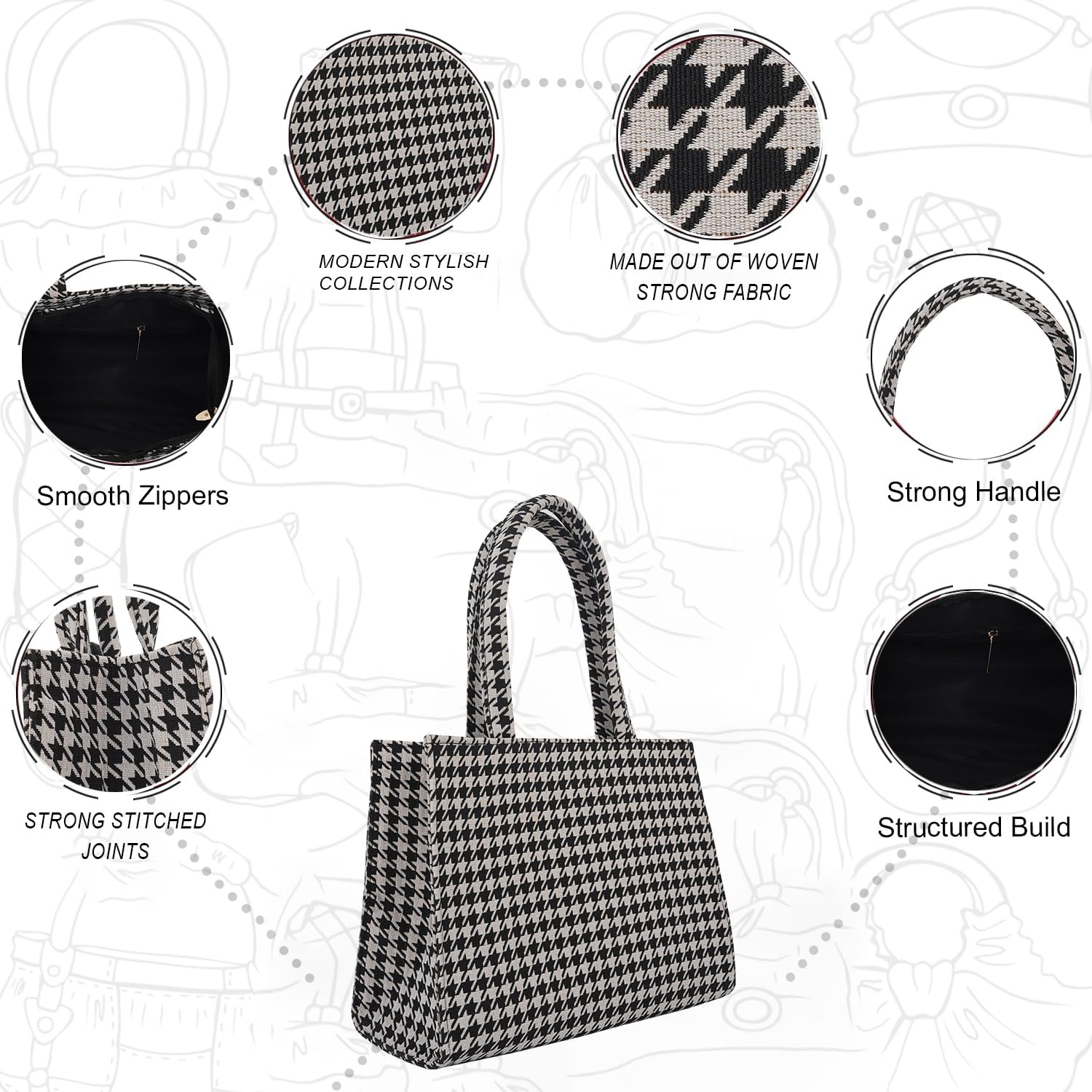 Lekhx Women's Tote Bag - Stylish Handbag for Office, College, Work & Party | Perfect for Work Commute, School Essentials & Evening Events