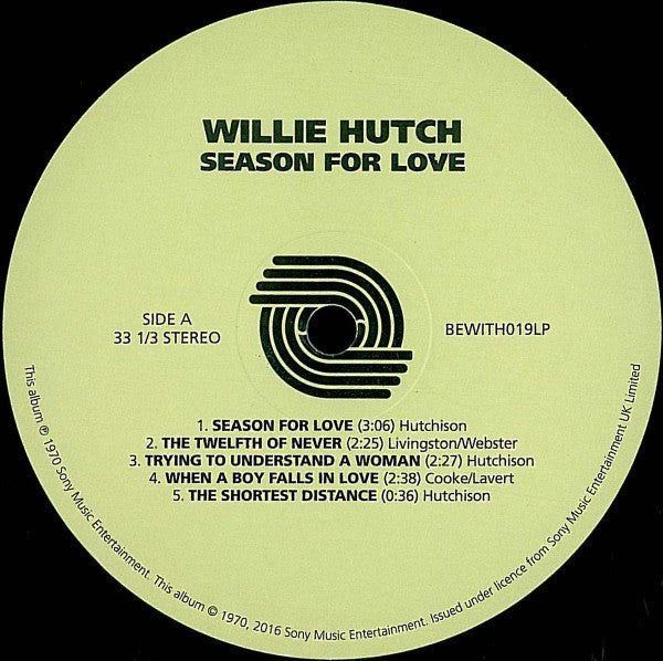 Willie Hutch - Season For Love LP Album Limited Reissue Remastered 180g Vinyl Mint Condition - Perfect for Vinyl Collectors & Soul Music Lovers