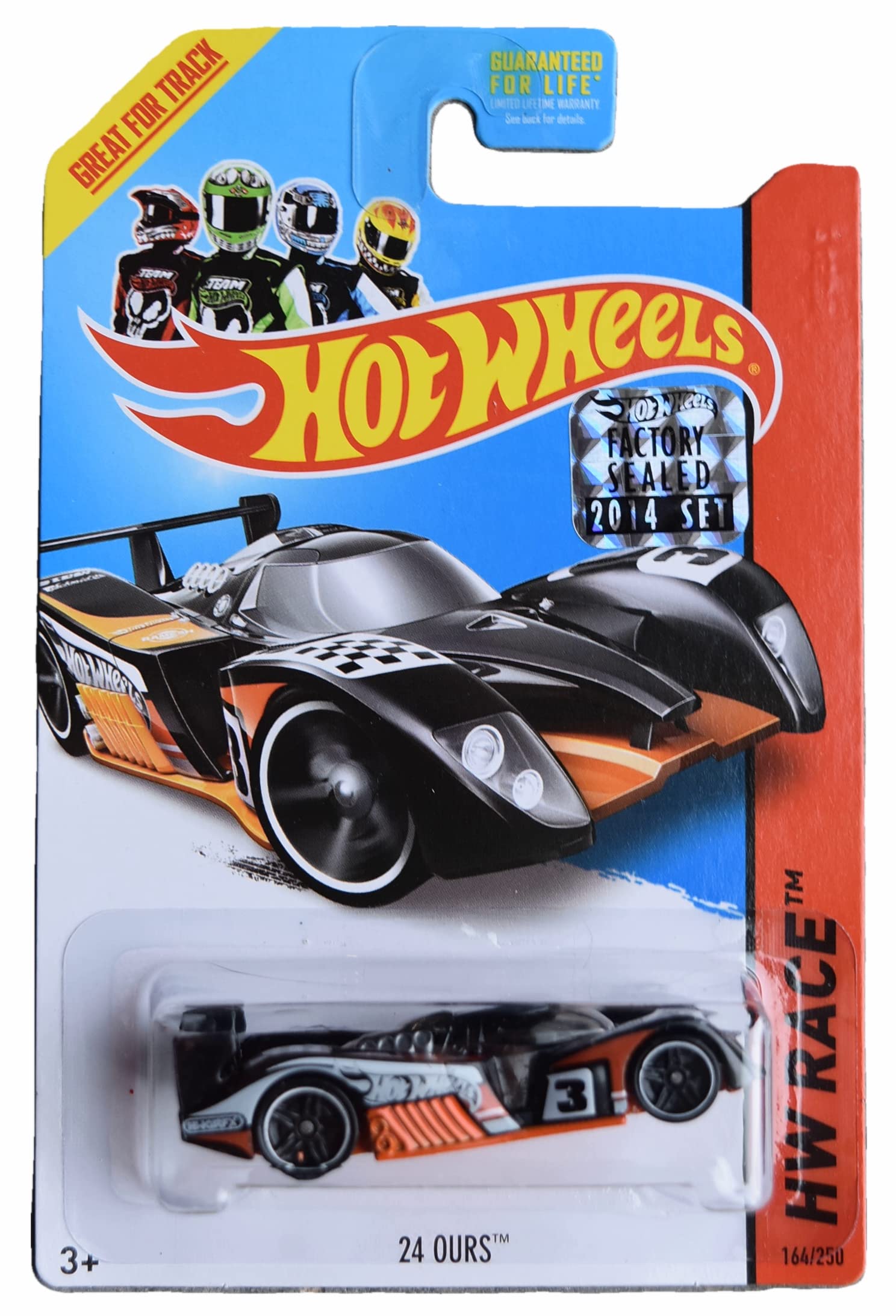Hot Wheels 24 Hours Race Car 1:64 Scale Diecast Model 164/250 Limited Edition Black - Collectible Toy for Kids & Adults, Perfect for Racing Games & Display