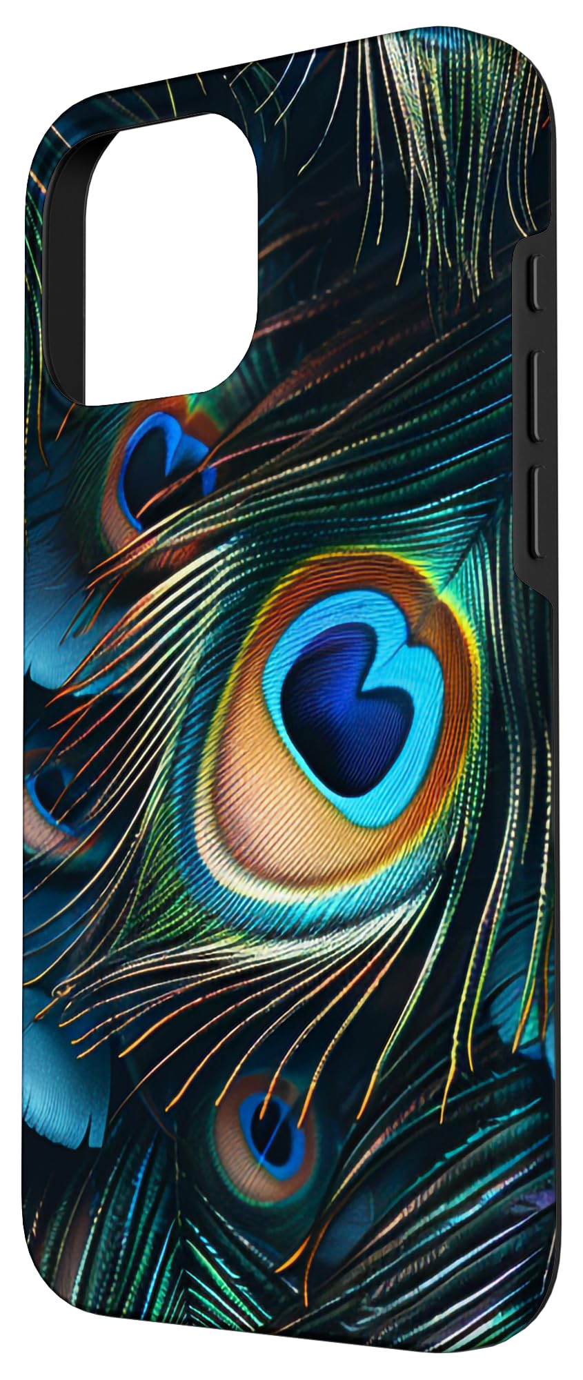 iPhone 16 Pro Max Case - Peacock Feather Design, Slim Protective Cover with Shock Absorption | Perfect for Daily Use, Travel & Outdoor Activities