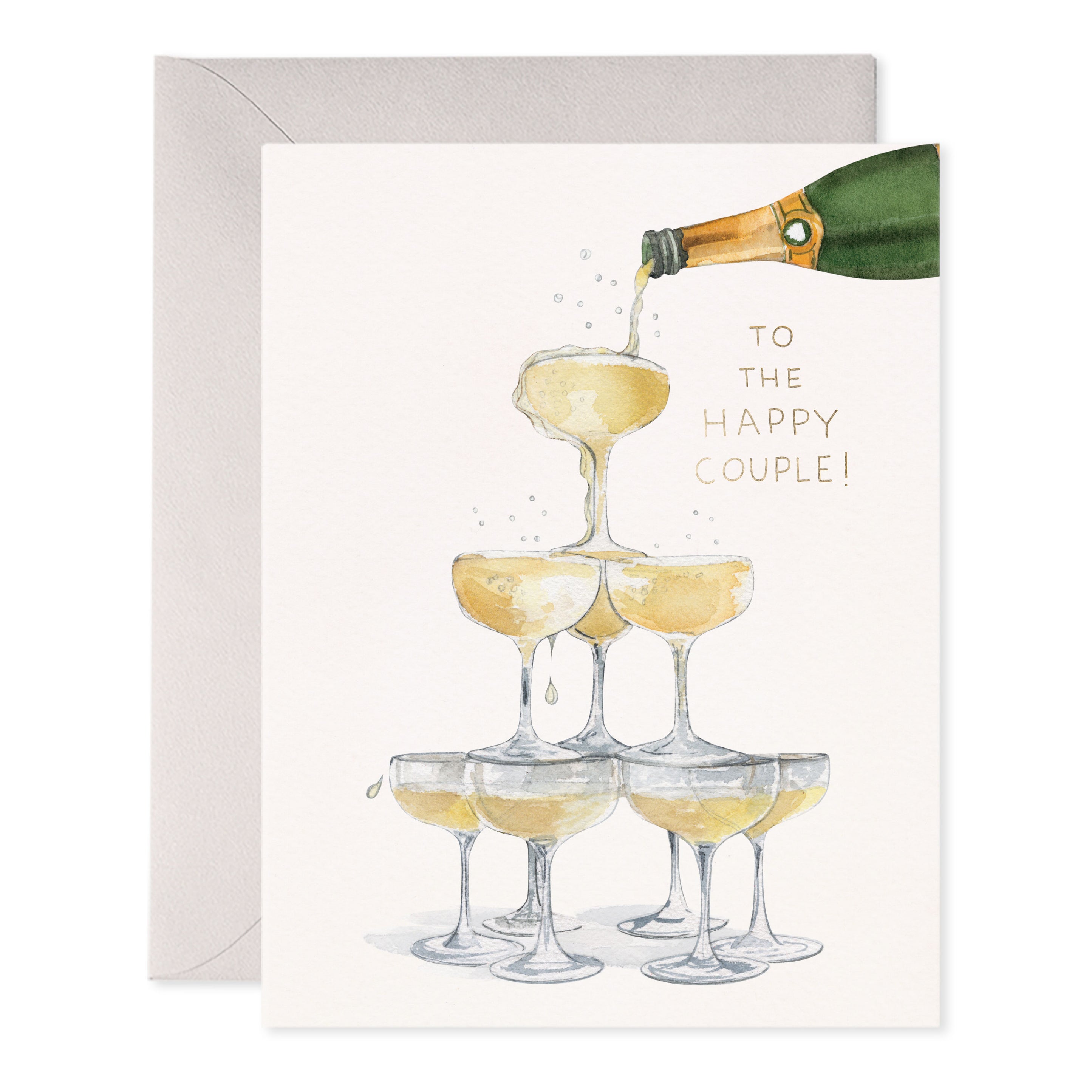 Elegant Champagne Tower Card - Perfect for Weddings, Anniversaries & Special Celebrations - Premium Quality Greeting Card for Memorable Moments