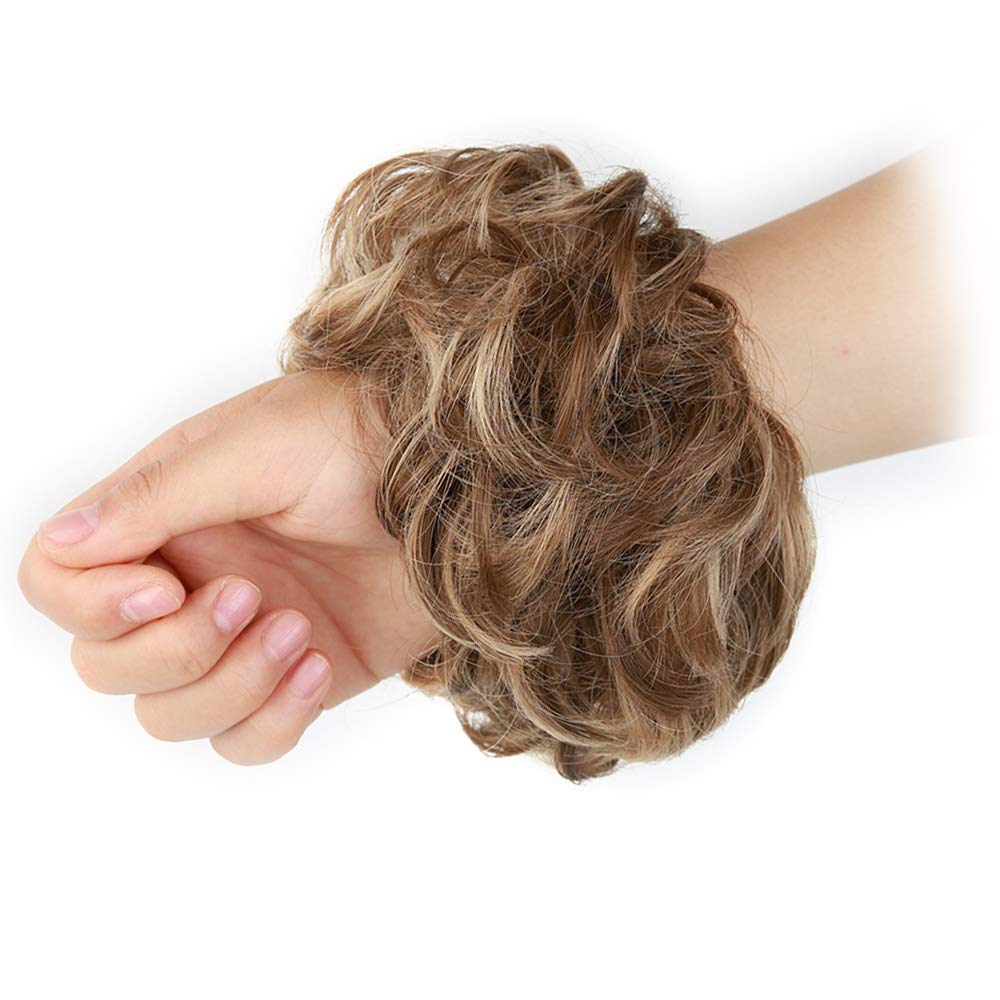 Curly Synthetic Messy Hair Bun Hair Scrunchies Extension - Perfect for Messy Bun Hairstyles, Ponytail Accessories & Everyday Hair Styling
