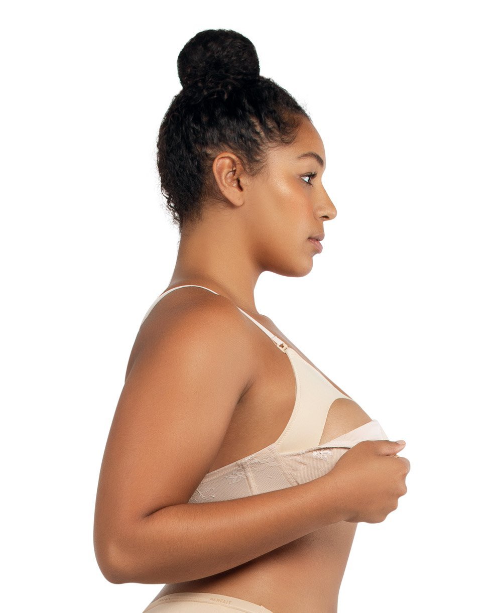 Parfait Rain Nursing Wire Free Bra - Comfortable Maternity & Nursing Bra in Porcelain for Breastfeeding Moms - Perfect for Daily Wear, Sleep & Postpartum Recovery