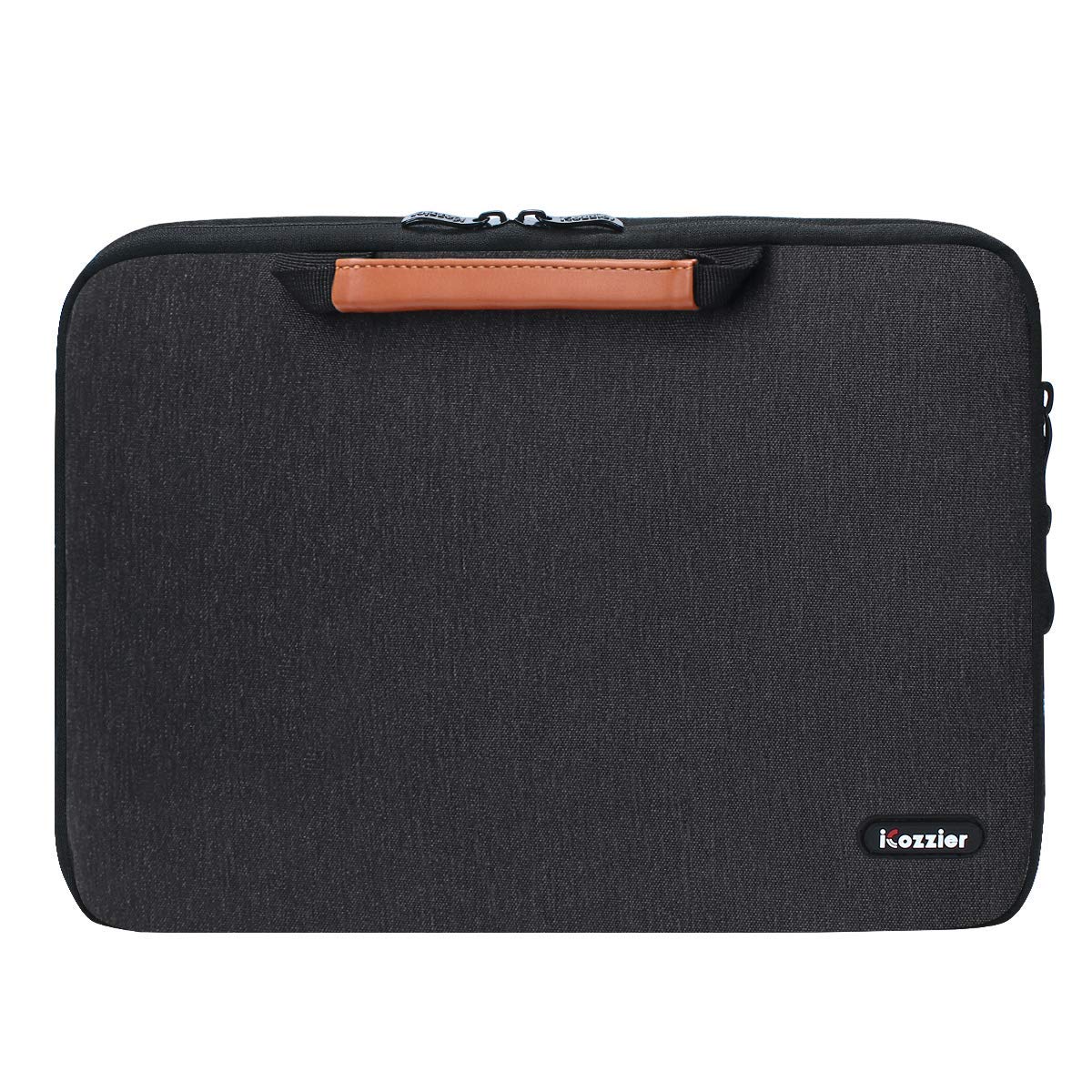 iCozzier 15-15.6 Inch Laptop Sleeve Case for MacBook Air/Pro - Protective Handle Strap Cover Bag (Black) | Perfect for Travel, Work & School