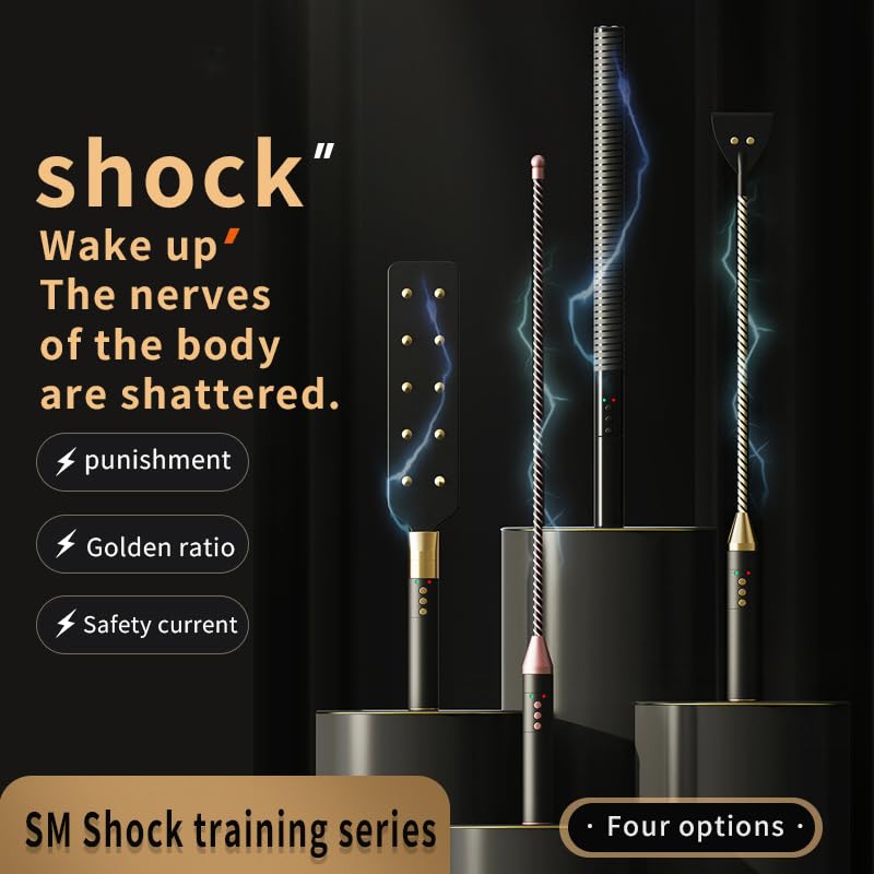 Electric Shock BDSM Toys - Sensual Spanking Paddle, SM Whip Crop & Electric Stimulation Stick for Couples - Enhance Intimacy & Role Play - Perfect for BDSM, Flirting & Sensation Play (Rod)