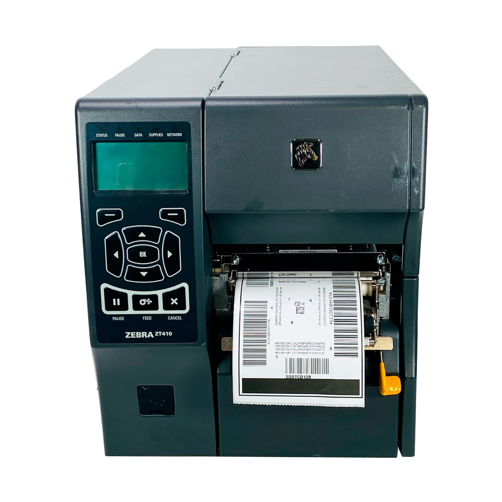 Zebra ZT410 Industrial Direct Thermal Label Printer with Peel & Rewind - LAN, USB, Serial (ZT41042-D310052Z) | Bundle Includes Power Cable | Ideal for Warehouse, Shipping & Logistics Labeling