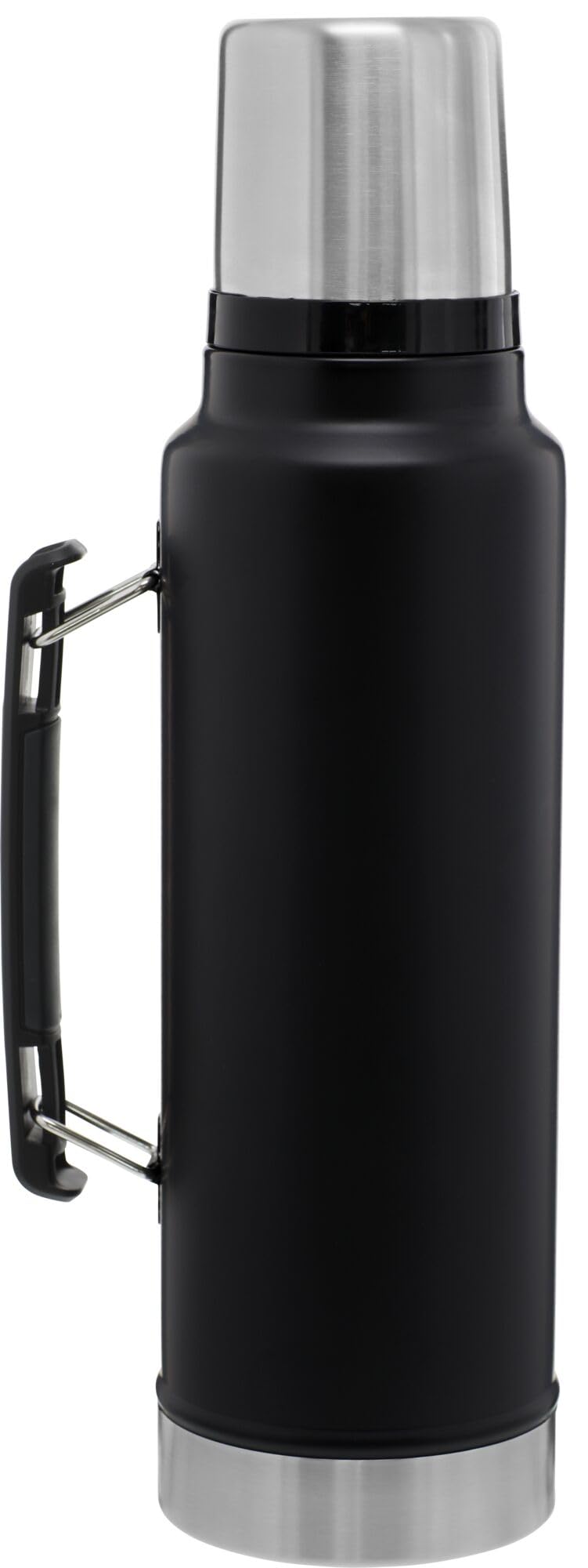 Stanley Classic Legendary Vacuum Insulated Bottle 1.5QT (48oz) Matte Black - Keeps Drinks Hot/Cold for Hours, Perfect for Camping, Hiking & Outdoor Adventures