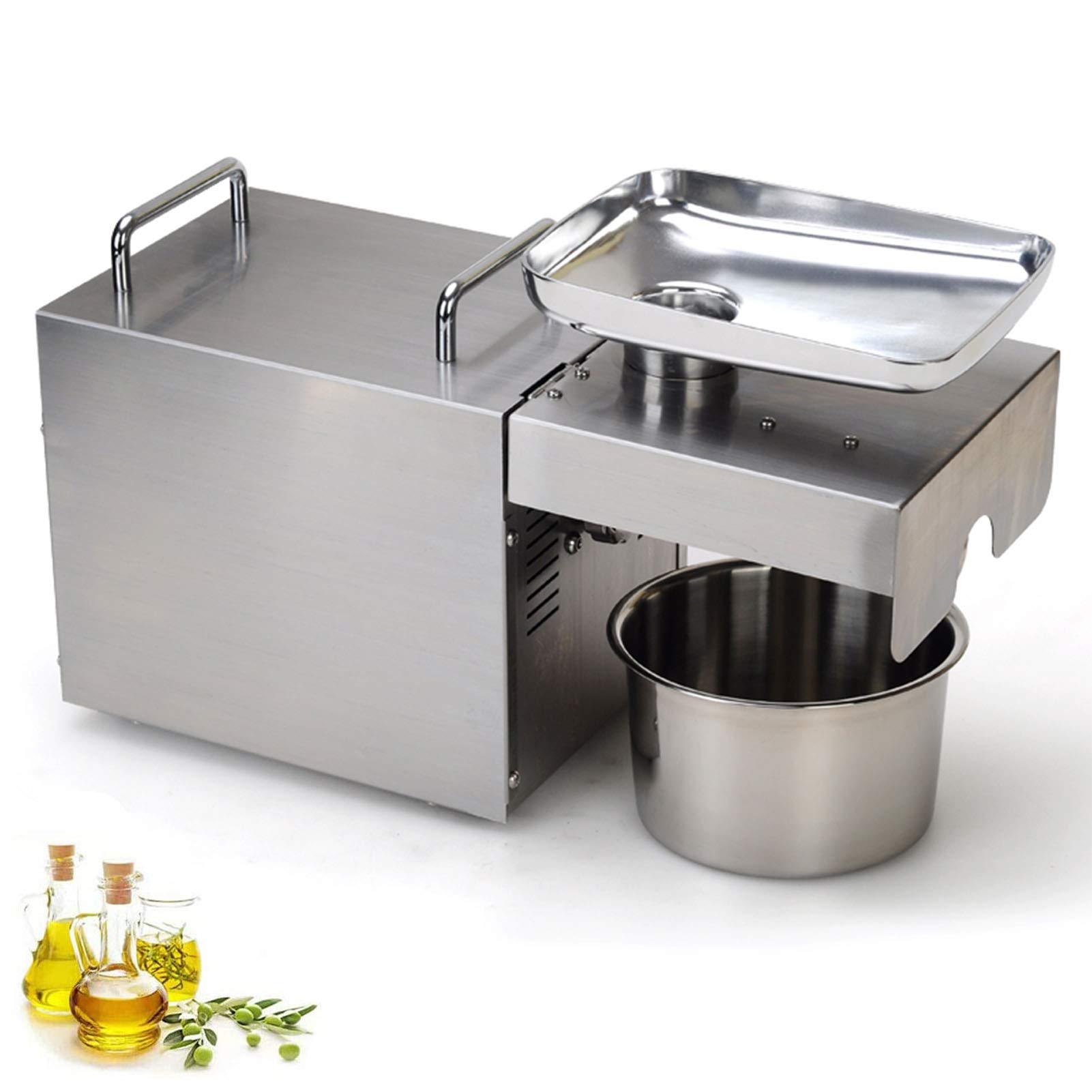 Automatic Stainless Steel Cold Hot Oil Press Machine - 3-6KG/H Peanut Sesame Rapeseed Oil Extractor for Home & Commercial Use - Perfect for Healthy Cooking, Salad Dressings, and DIY Beauty Treatments