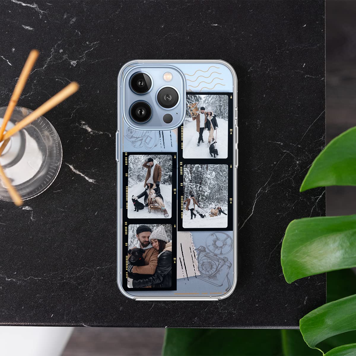 Custom Photo Phone Case - Personalized Picture Collage Floral Aesthetic Clear Cover for iPhone 16/15/14/13/12/11/XR/X/XS/8/7 Plus/Mini/Pro Max - Perfect for Gifts, Daily Use & Special Occasions