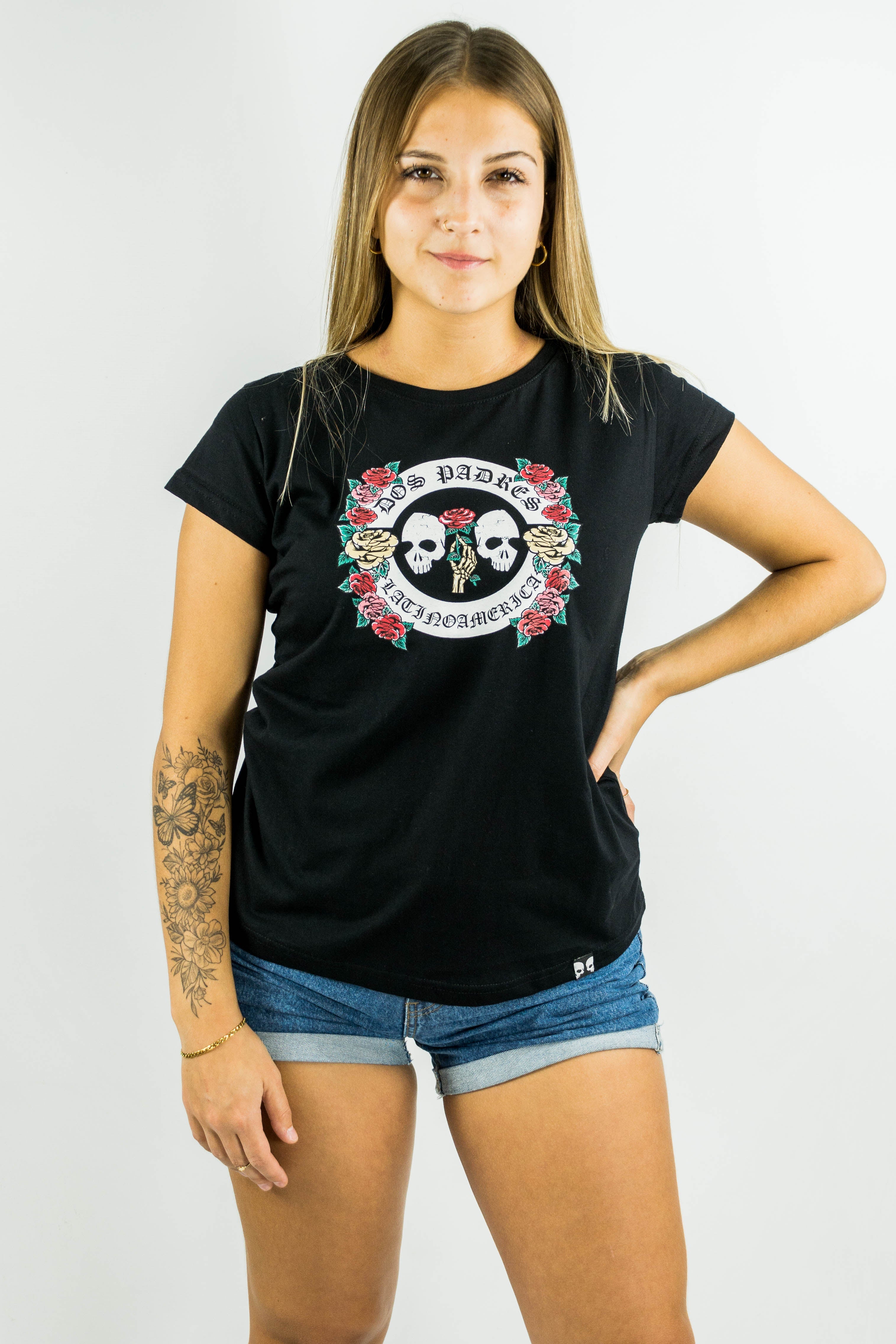 2 Fathers Classic Circle T-Shirt - Black Rose Design - Comfortable Cotton Tee for Men - Perfect for Casual Wear, Family Events & LGBTQ+ Pride Celebrations