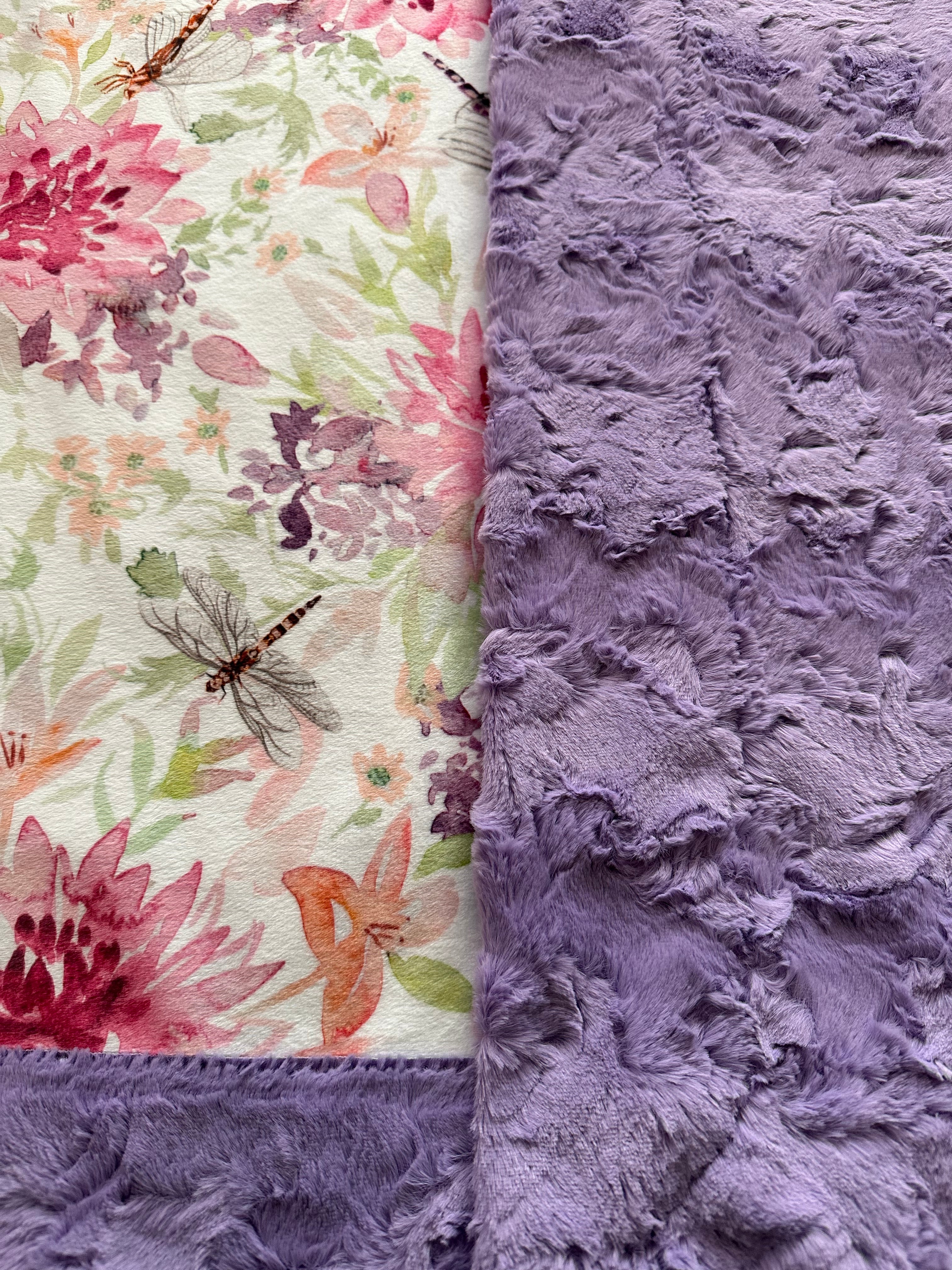 Alex Elderberry Dragonfly Minky Blanket 55x67 - Ultra Soft Fleece Throw for Adults & Kids - Perfect for Bed, Sofa, Nursery, and Travel