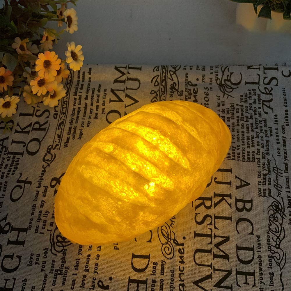 TRRAPLE LED Night Light - Simulation Bread Shaped Night Light for Bedroom, Nursery, Kids Room - Battery Operated Decorative Lamp for Adults, Moms, Babies & Children - Perfect for Bedside, Hallway & Nighttime Feeding