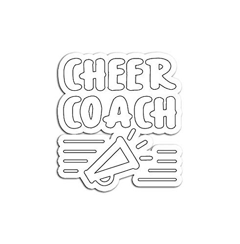 Cheer Coach Vinyl Stickers - Waterproof Decals for Cars, Trucks, Laptops, Walls & Windows | Perfect for Sports Fans, Team Spirit & Personalization