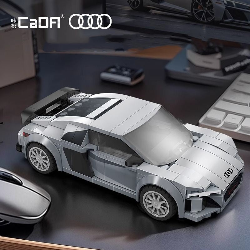 CADA C55027 Audi R8 Coupe 2019 Sports Car Building Blocks Set - 1:14 Scale Model Kit for Adults & Kids - Perfect for Collectors, DIY Enthusiasts, and Gift Giving