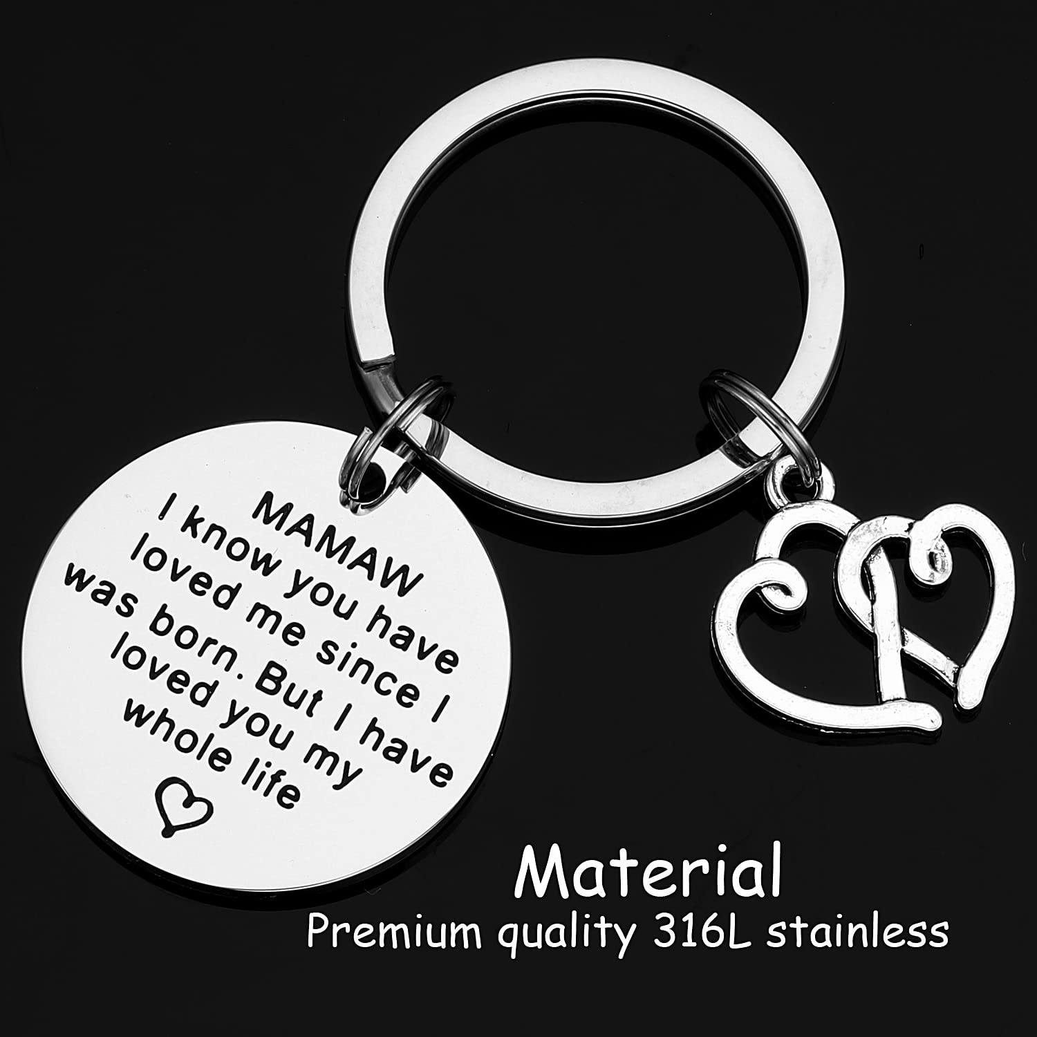 Mamaw Gifts Keychain for Women - Best Mamaw Ever Keychain Gift for Grandmothers, Birthday, Christmas, and Everyday Use