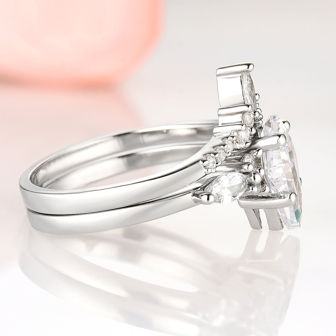 Skye Kite™ Lab Grown Diamond Engagement Ring Set - 14K White Gold (IGI Certified) for Wedding, Proposal & Anniversary Gifts
