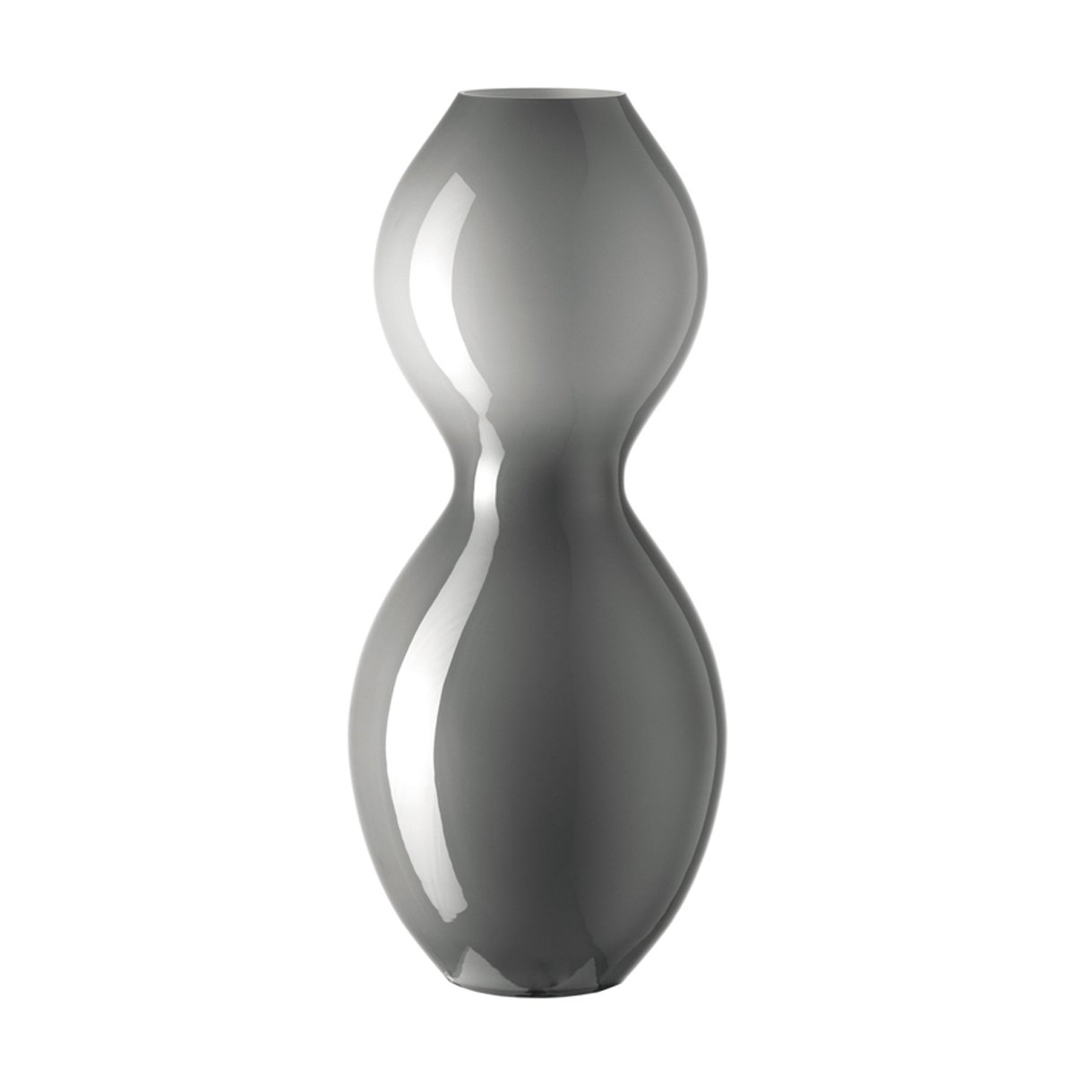 Gray Cocco Vase - 20.5 Inch (52 cm) Modern Flower Pot for Home Decor, Wedding Centerpieces & Office Desk Plant Display