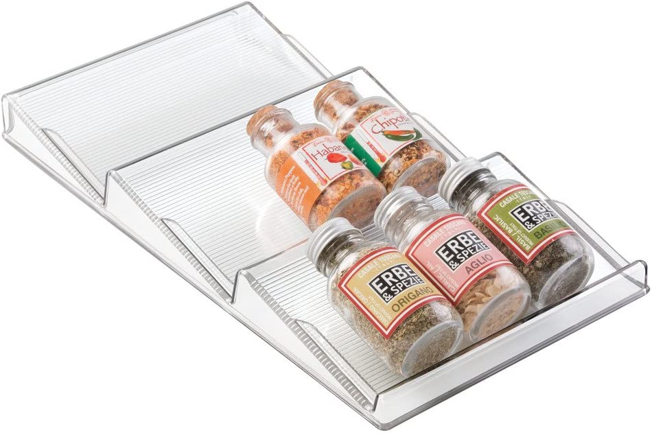 Drawer Spice Rack Organizer - Expandable Kitchen Storage Solution for Spices, Utensils & Small Items - Perfect for Pantry, Cabinet or Countertop Organization