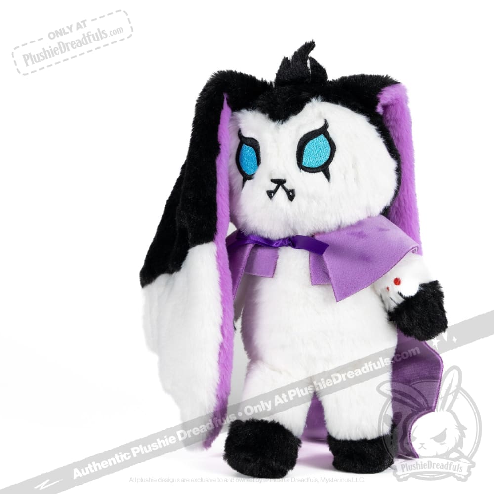 Plushie Dreadfuls Bunny Lugosi - Vampire Bunny Stuffed Animal Toy | Cute Gothic Plush for Halloween Decor, Horror Collectors & Unique Gifts