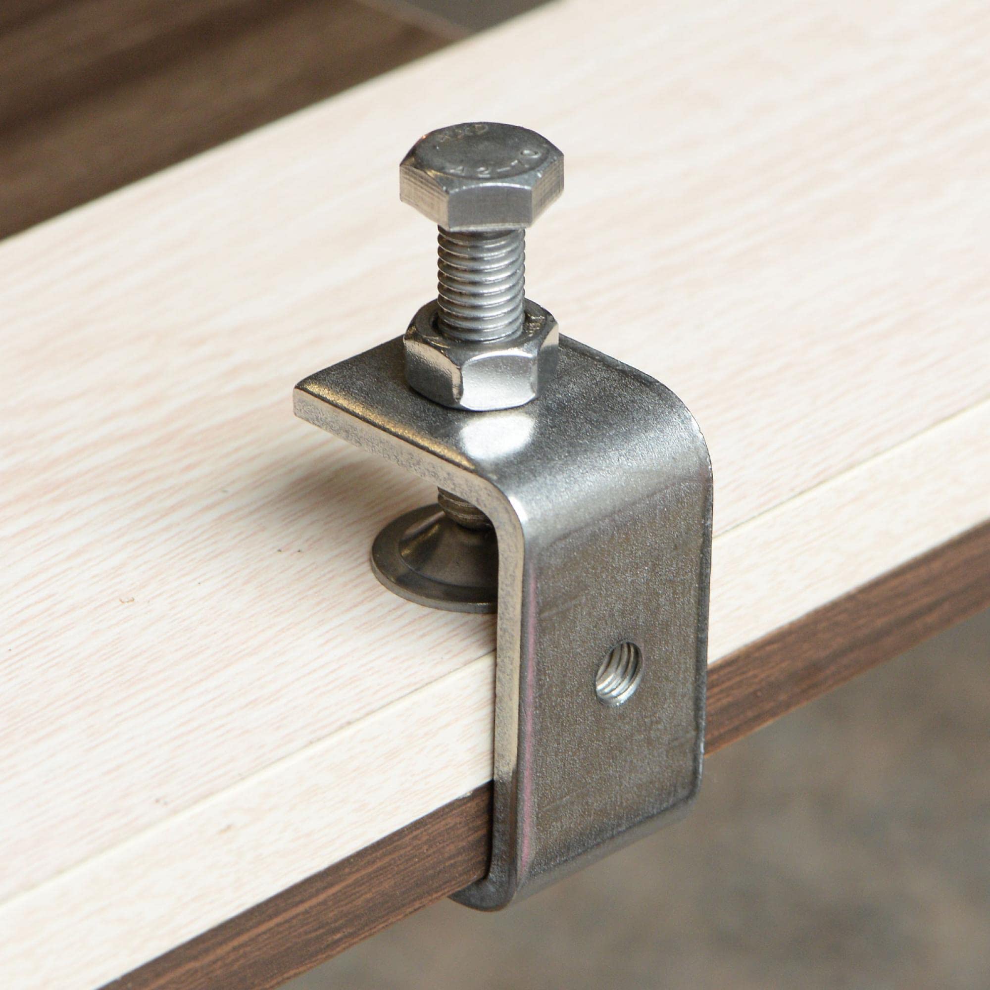 uxcell Stainless Steel C-Clamp 30mm Wide Jaw Opening - Heavy Duty Woodworking, Welding, Building & DIY Projects - Perfect for Home Repair, Furniture Assembly & Workshop Use