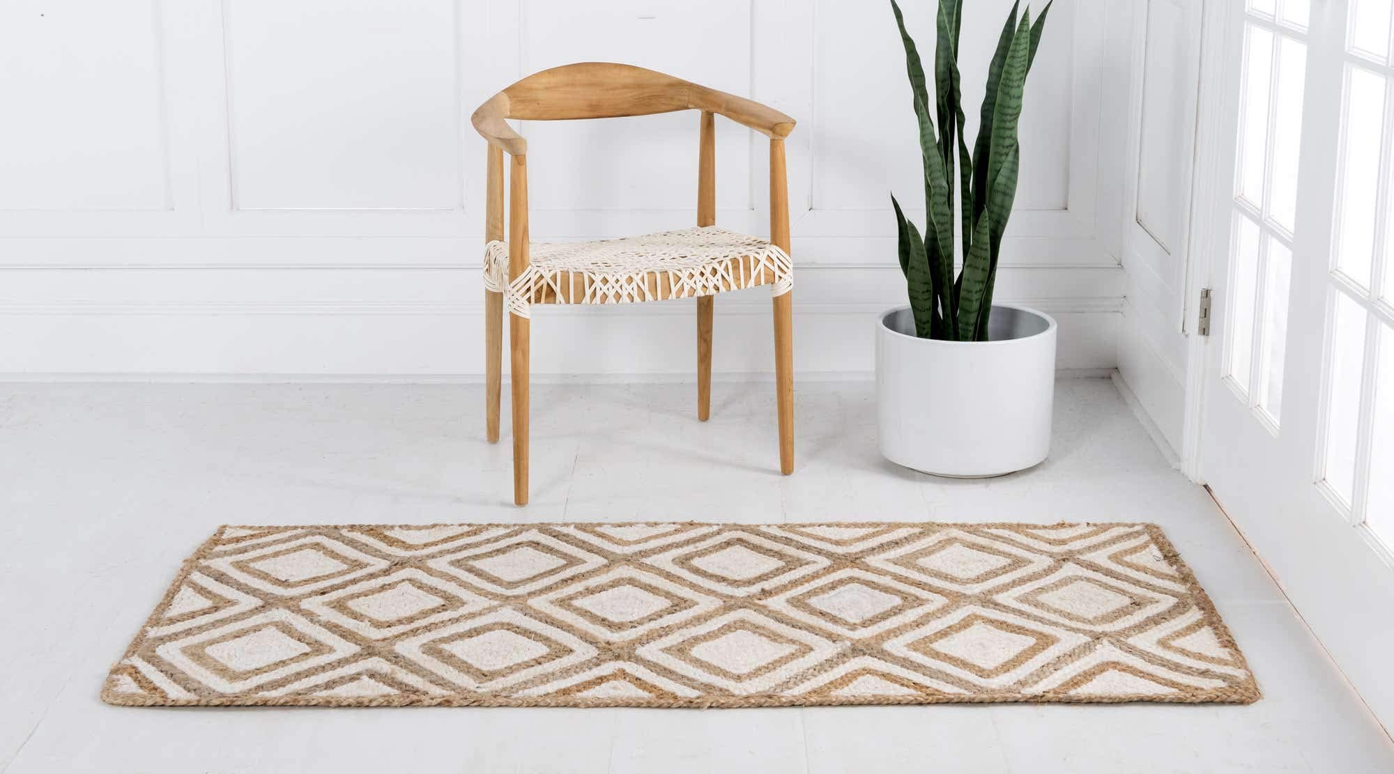 Unique Loom Braided Jute Collection Area Rug - Bengal 2'7