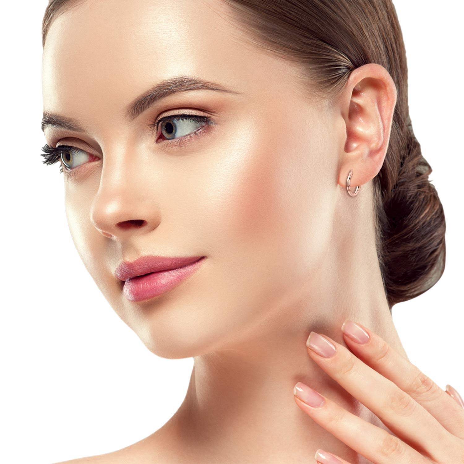 925 Sterling Silver Plated Round Tube Hoop Earrings for Women - Cool & Chic Ice Silver Hoops (15-60mm, 2mm Tube) - Perfect for Everyday Wear, Parties & Special Occasions