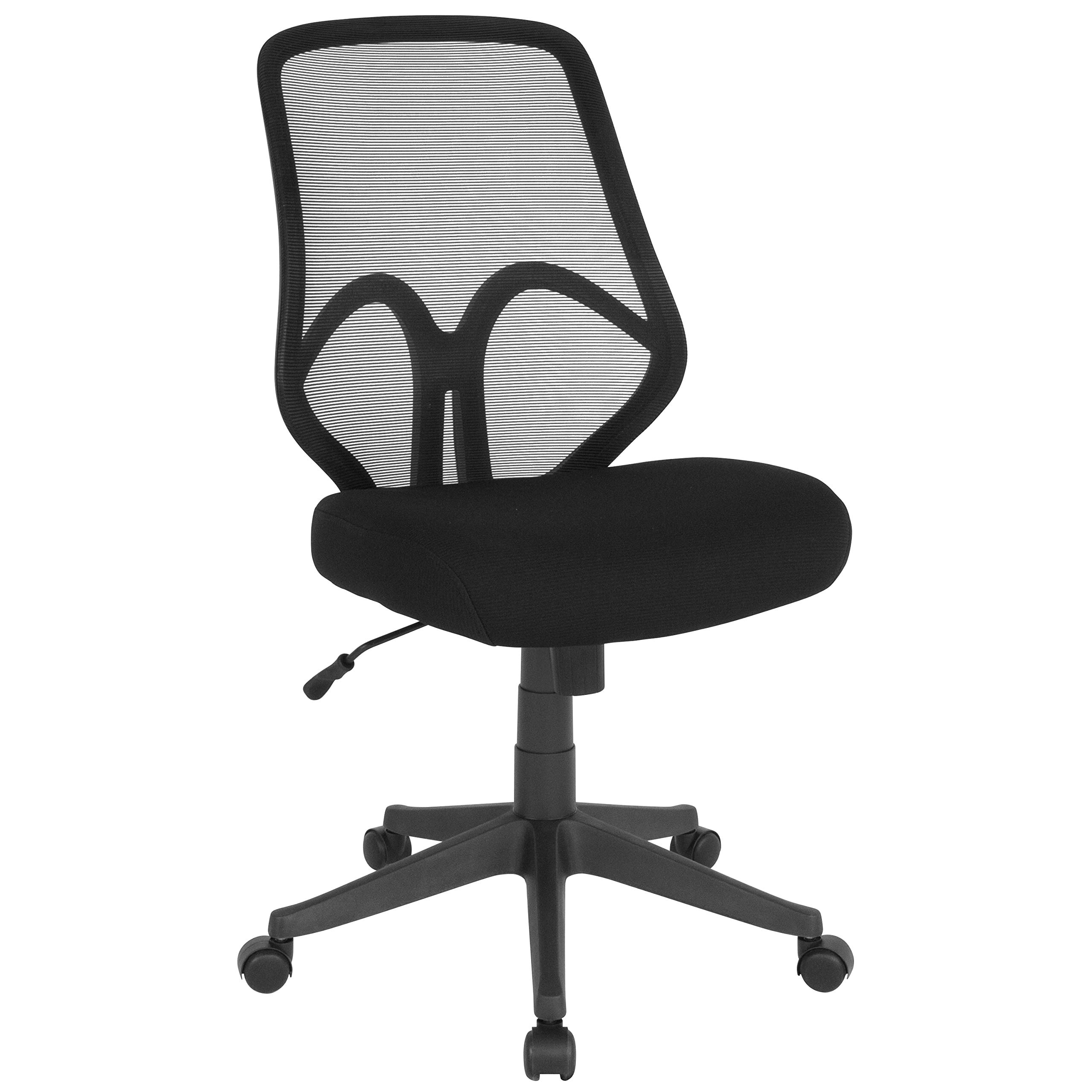 Ergonomic High Back Black Mesh Office Chair with Lumbar Support - Adjustable Swivel Task Chair for Home & Office Workspace, Gaming, and Long Hours Sitting Comfort