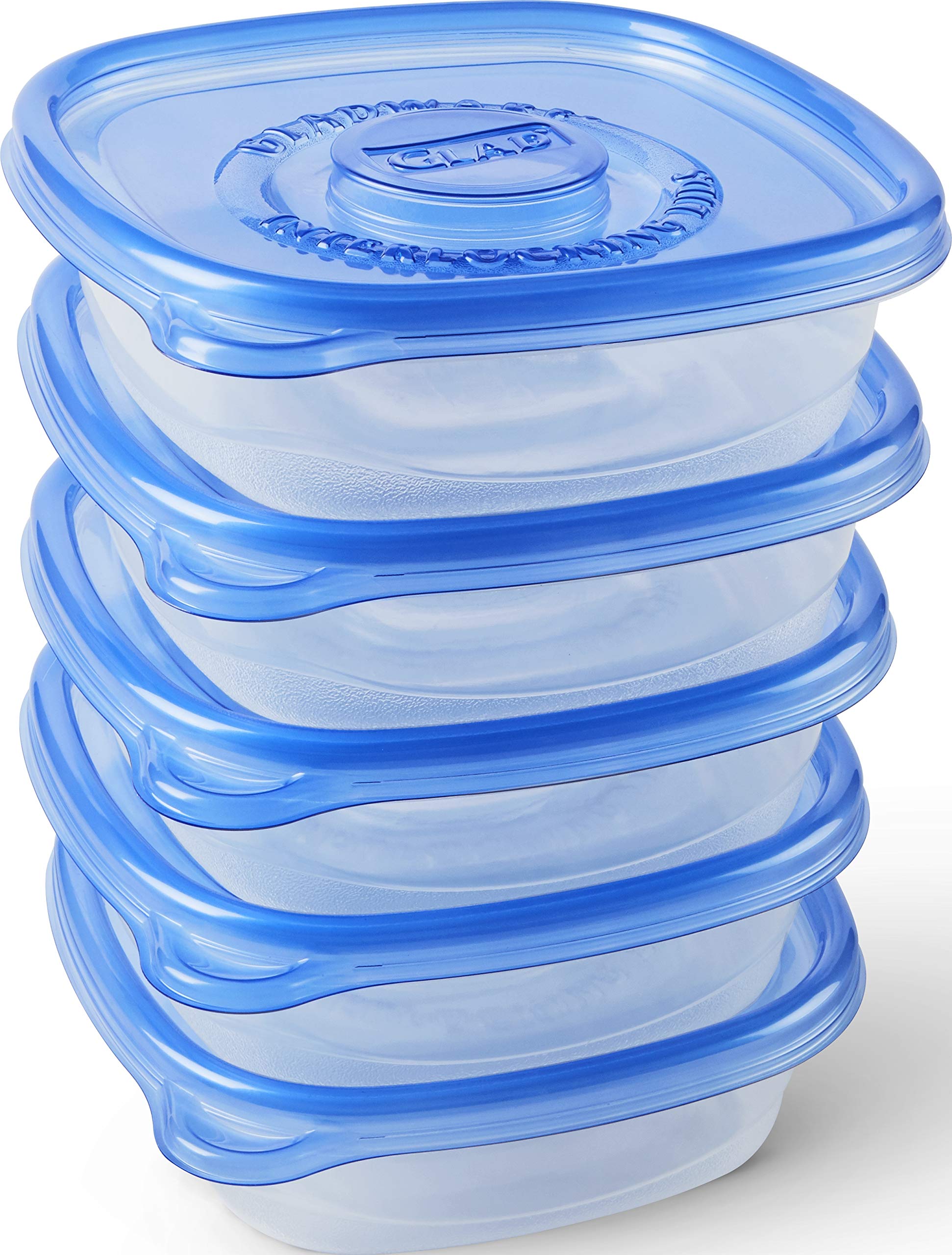 Glad 5-Count Food Storage Containers, 6-Pack (30 Total) - Airtight BPA-Free Plastic Containers for Meal Prep, Leftovers, Snacks & Desserts | Ideal for Kitchen, Office & Picnics