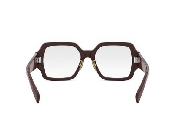 Celine TRIOMPHE CL50131F 048 Shiny Brown Square Women's Eyeglasses - Fashionable Designer Glasses for Women, UV Protection, Lightweight Frame - Perfect for Office, Reading & Everyday Wear