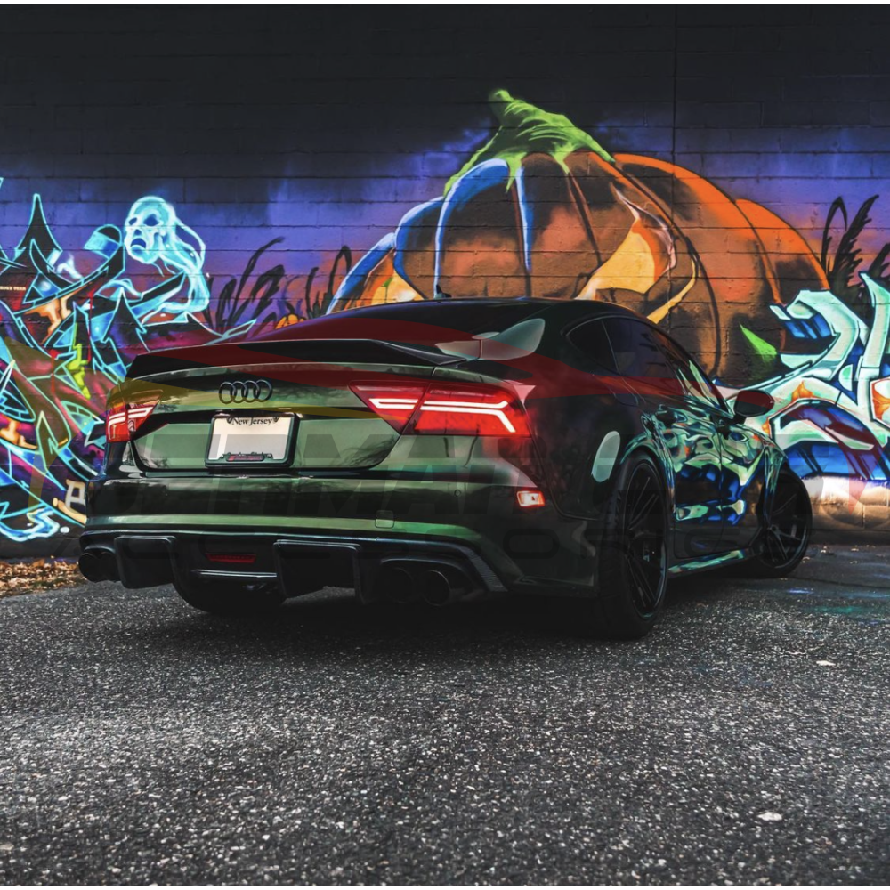 2016-2018 Audi A7/S7/RS7 C7.5 Renntech Style Carbon Fiber Trunk Spoiler - High Performance Rear Wing for Enhanced Aerodynamics & Sporty Look | Perfect for Street Racing & Car Shows