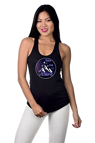 Fitted Racer-back Tank, Black