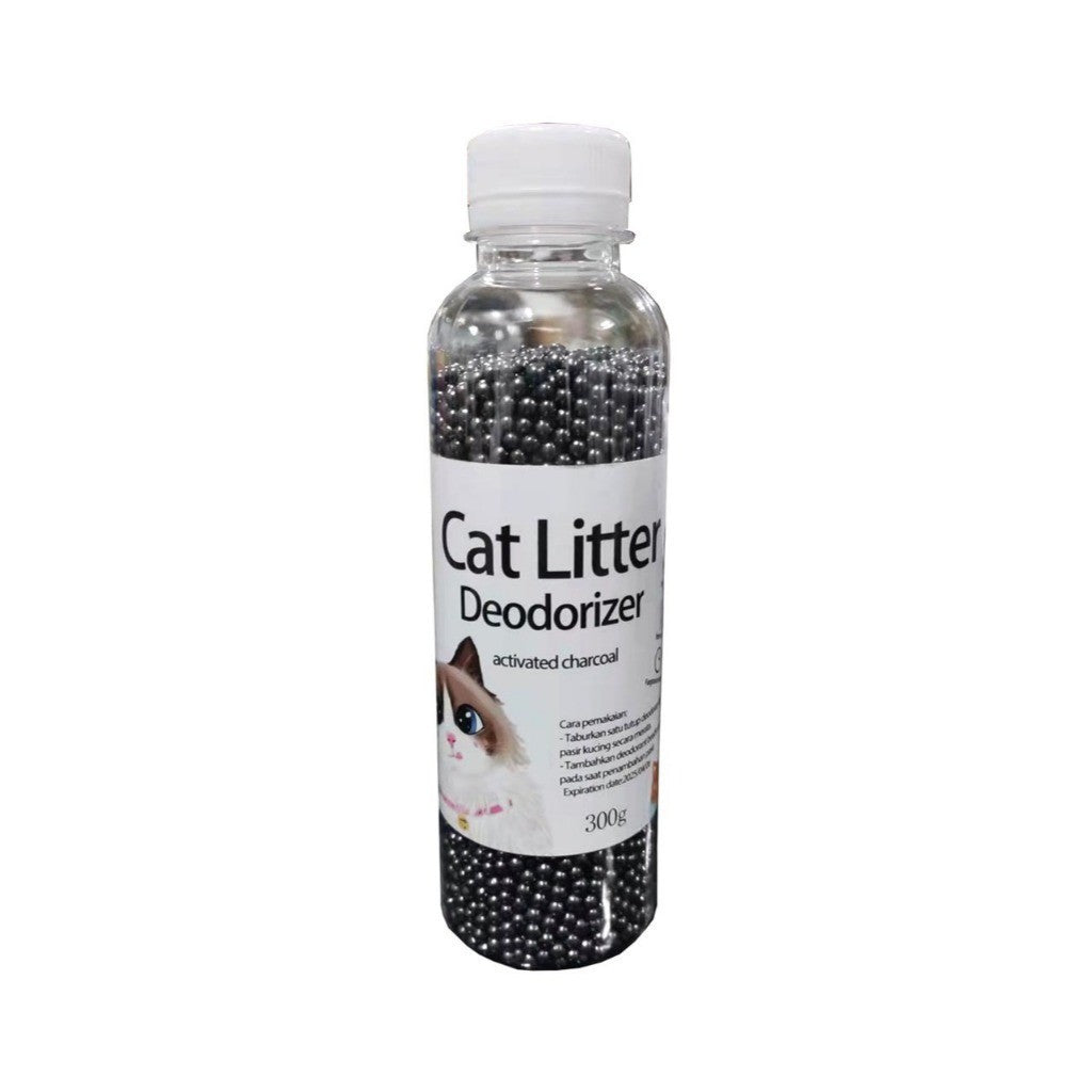 Premium Cat Litter Deodorizer Beads 250g/300g - Activated Charcoal with Coffee, Jasmine, Apple & Lavender Scents | Eliminates Odors | Long-Lasting Freshness for Litter Boxes & Pet Areas