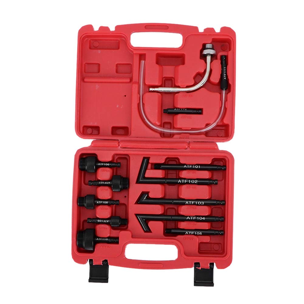 13Pcs Oil Fill Adapter Kit - Universal Fluid Refilling Connector Tool Set for Automotive, Motorcycle & Lawn Equipment Maintenance