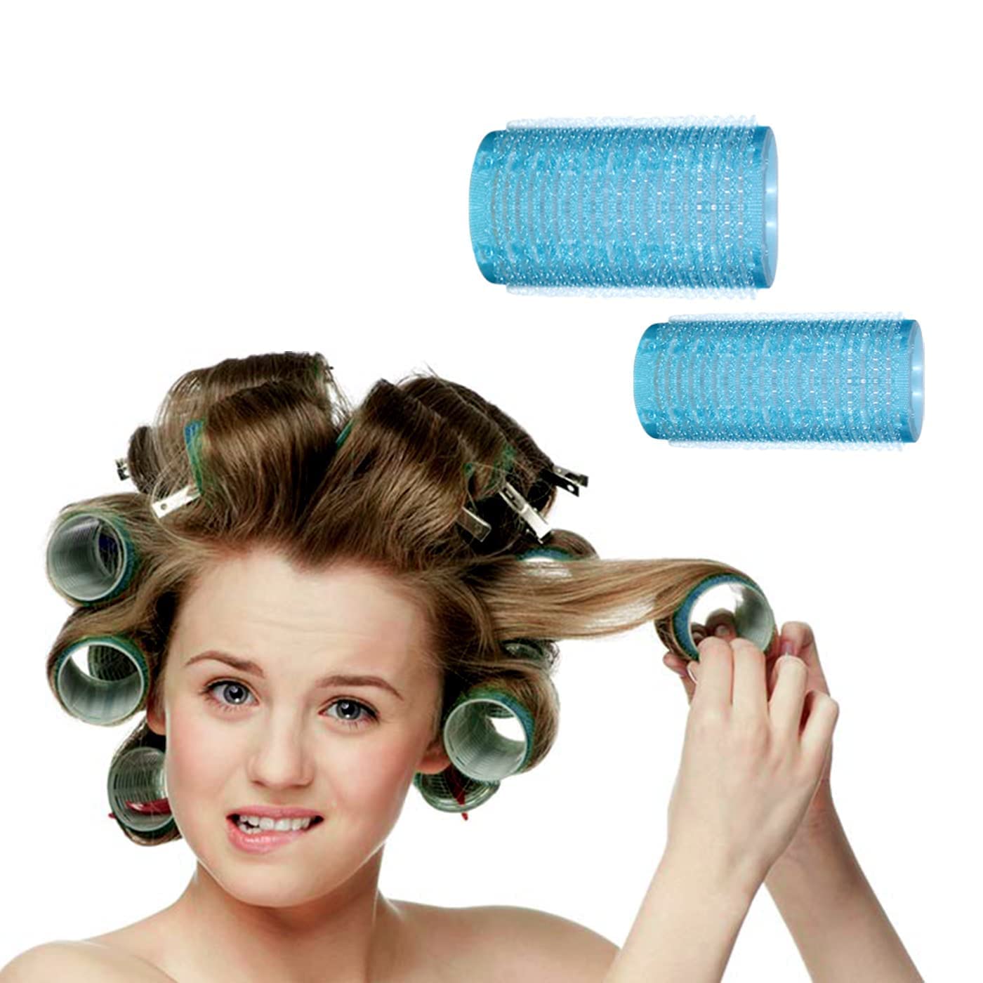 Majik Self Grip Hair Curl Rollers - 6 Pack Heatless Curling Rods for Wavy & Curly Hair Styling - Perfect for Women & Girls with Long or Short Hair - Salon Quality at Home, Great for Parties & Everyday Hairstyles