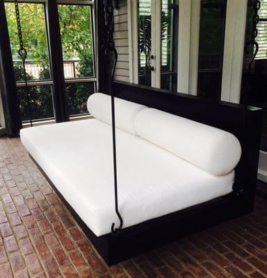 Lowcountry Swing Bed with 4 S Hooks & Chains - Outdoor Porch Swing for Garden, Patio, or Backyard Relaxation