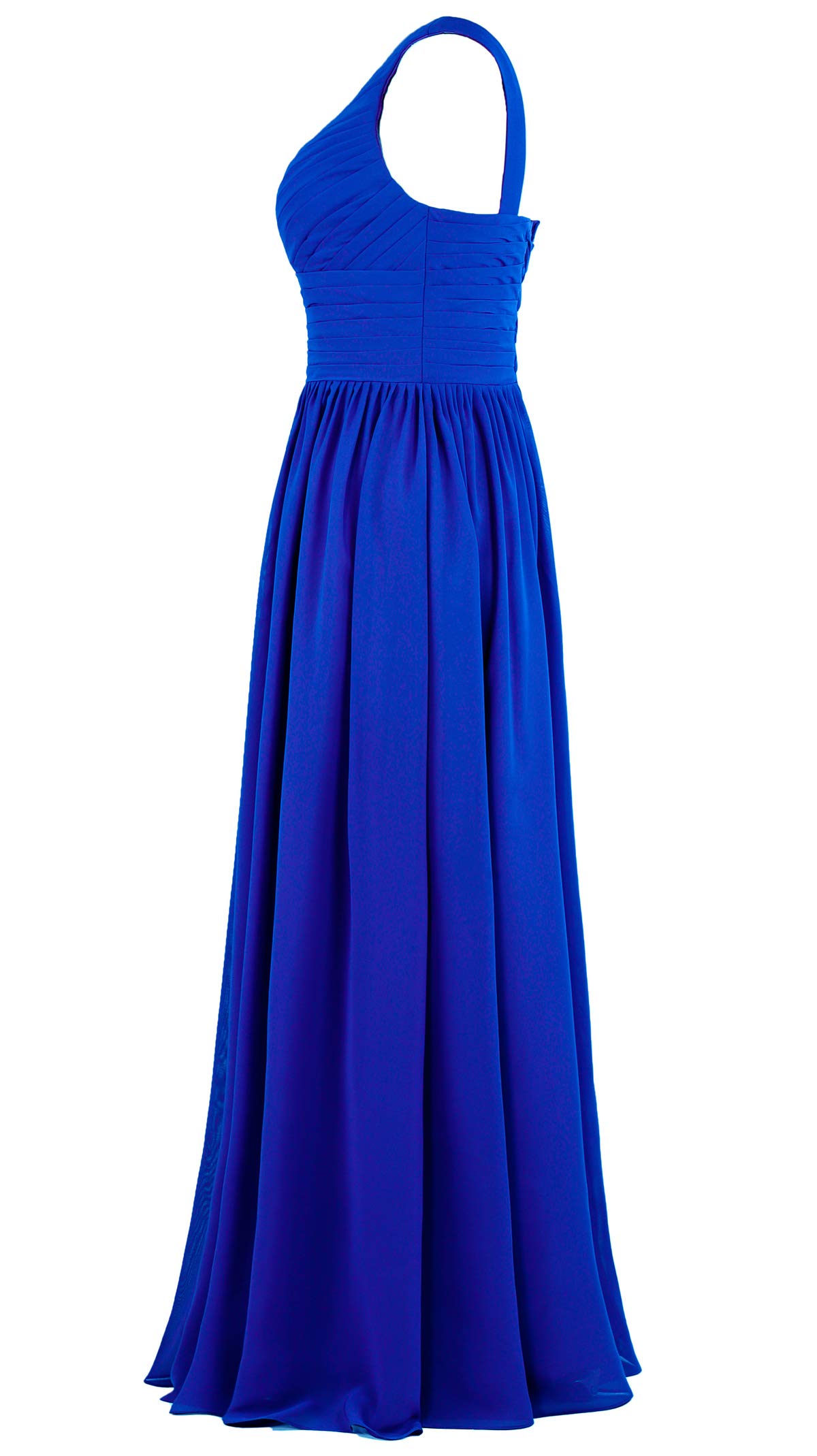 Elegant Women's Pleated Chiffon One Shoulder Bridesmaid Dress - Long Formal Evening Gown for Wedding, Prom & Special Occasions | Perfect for Bridal Party, Cocktail Events & Black Tie Galas