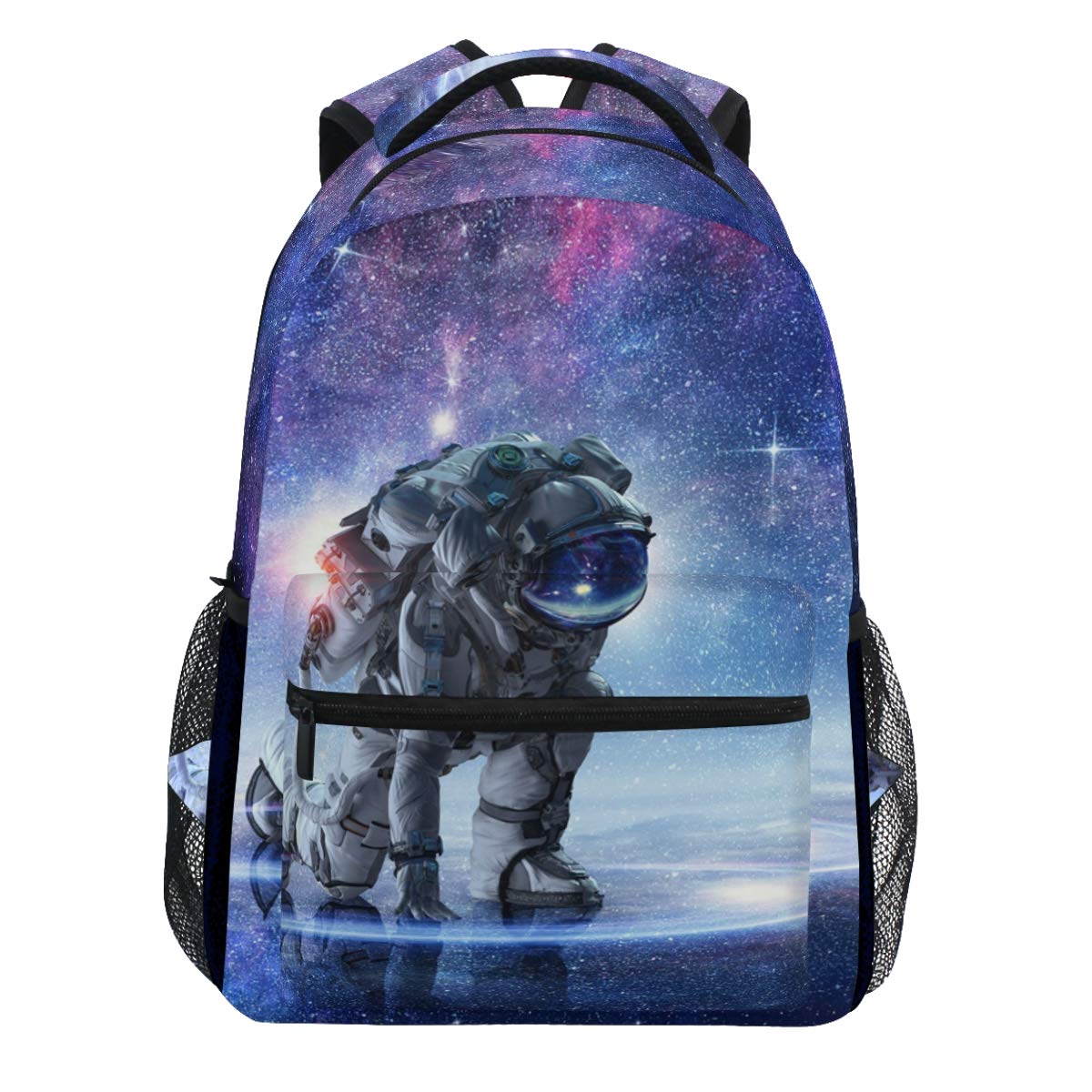 Galaxy Print Astronaut Space Universe Backpack - Lightweight Travel Daypack for School, College, Work | Durable Bookbag for Women, Men & Teens | Perfect for Hiking, Commuting & Everyday Use