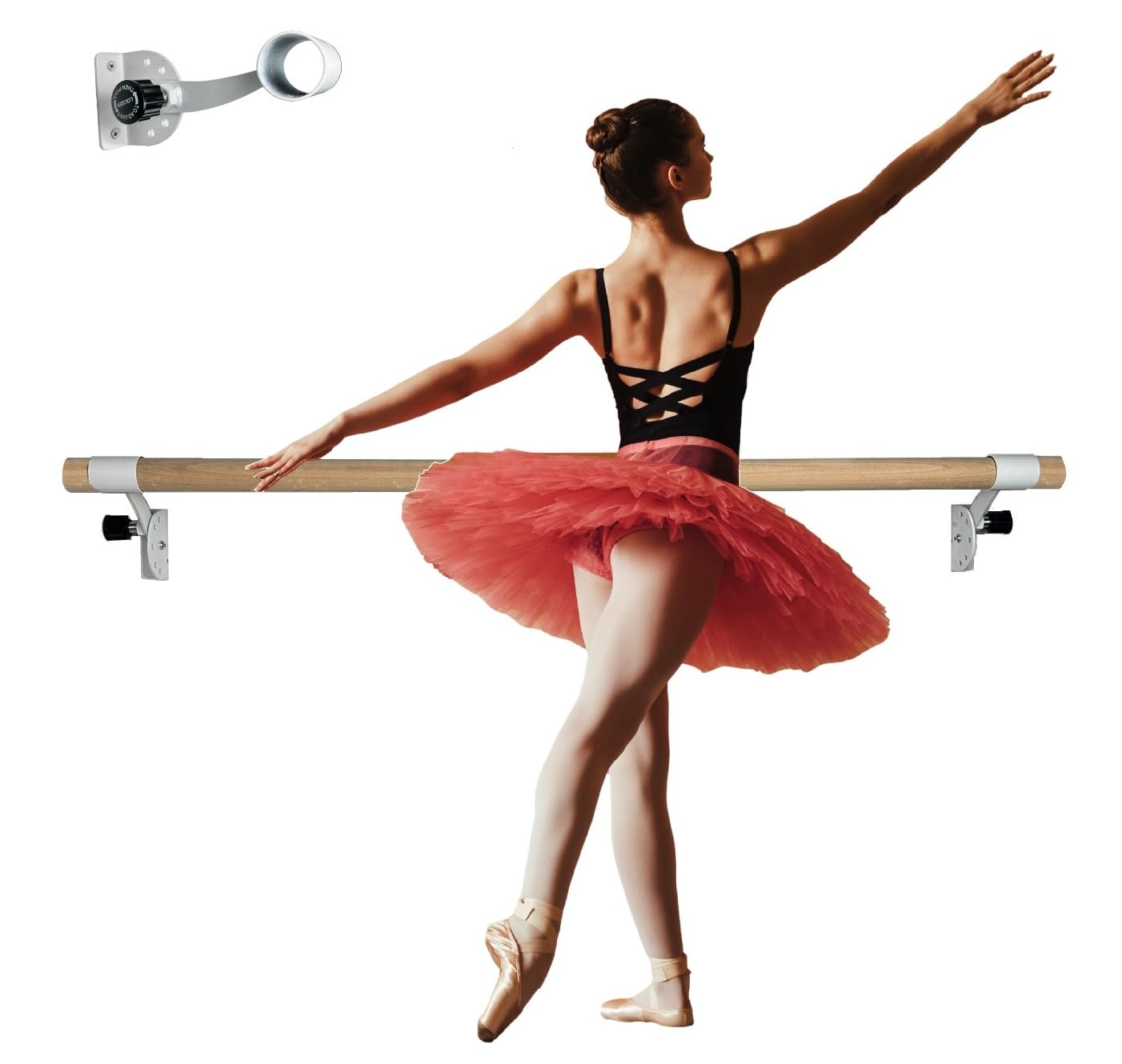 4 FT Ballet Barre for Home & Studio - 2.0