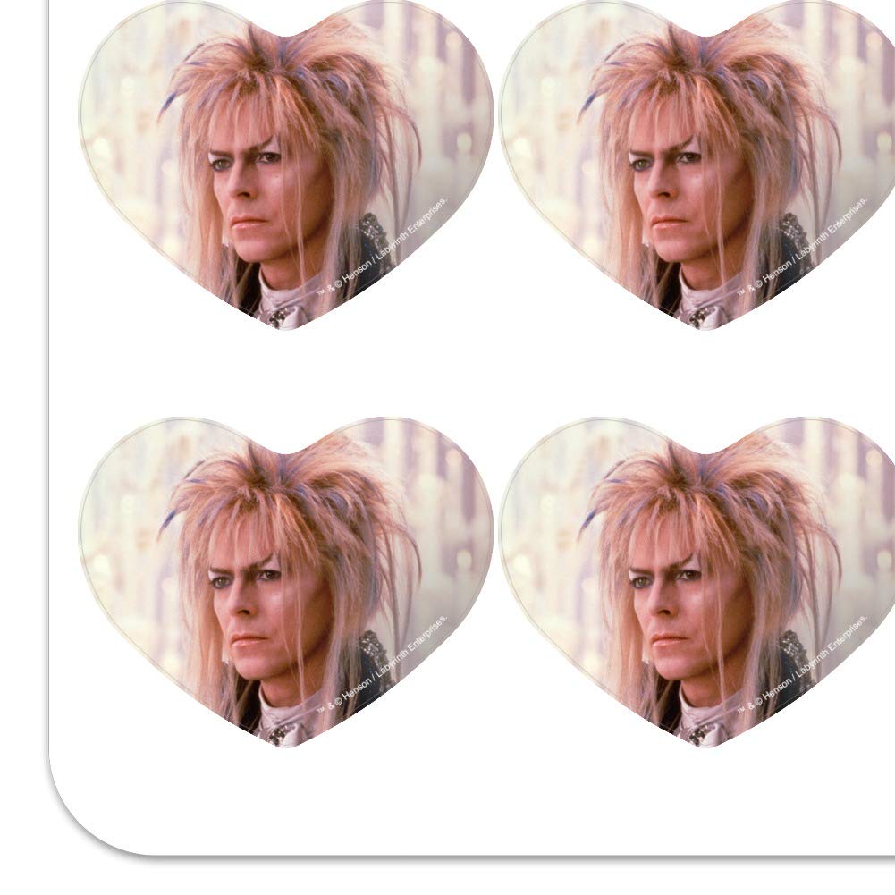 David Bowie as Jareth from Labyrinth Stickers - Heart Shaped Planner & Scrapbook Decals - DIY Craft Supplies for Journals, Calendars, Bullet Journals (Set of 50) - Perfect for Bowie Fans, Movie Lovers & Stationery Enthusiasts