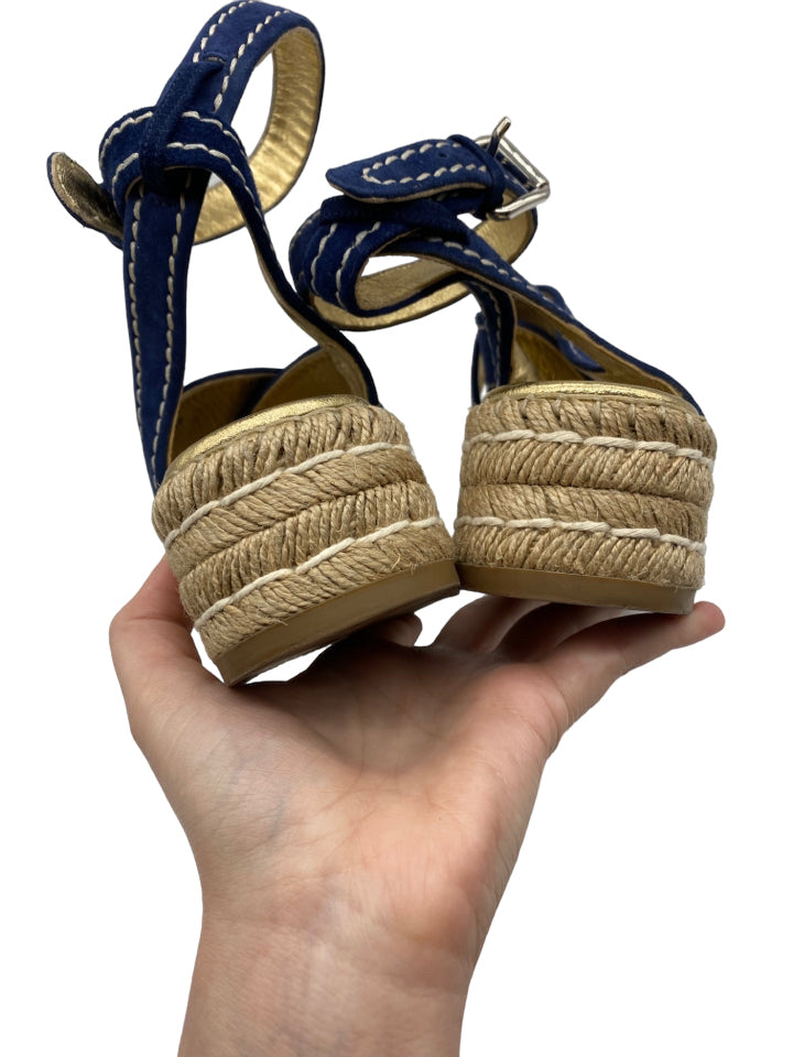 Prada Crisscross Suede Espadrille Sandals - Women's Size 8 (EU 38) - Luxury Summer Casual Shoes for Beach, Vacation & Everyday Wear