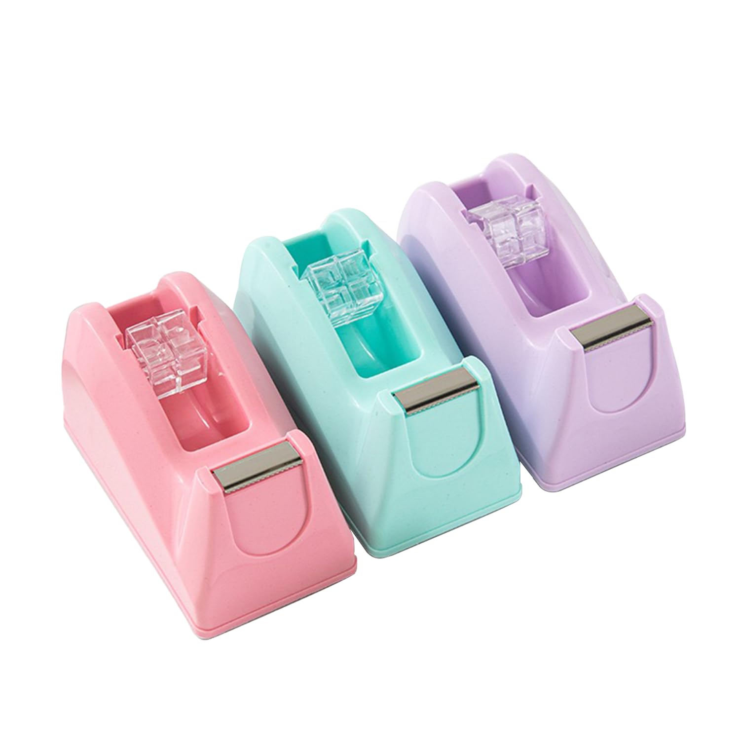 Heavy Duty Purple Desktop Tape Dispenser with Non-Skid Weighted Base - Ideal for Office, Home, School & Business Use - Perfect for Wrapping Gifts, Sealing Packages & Organizing Documents
