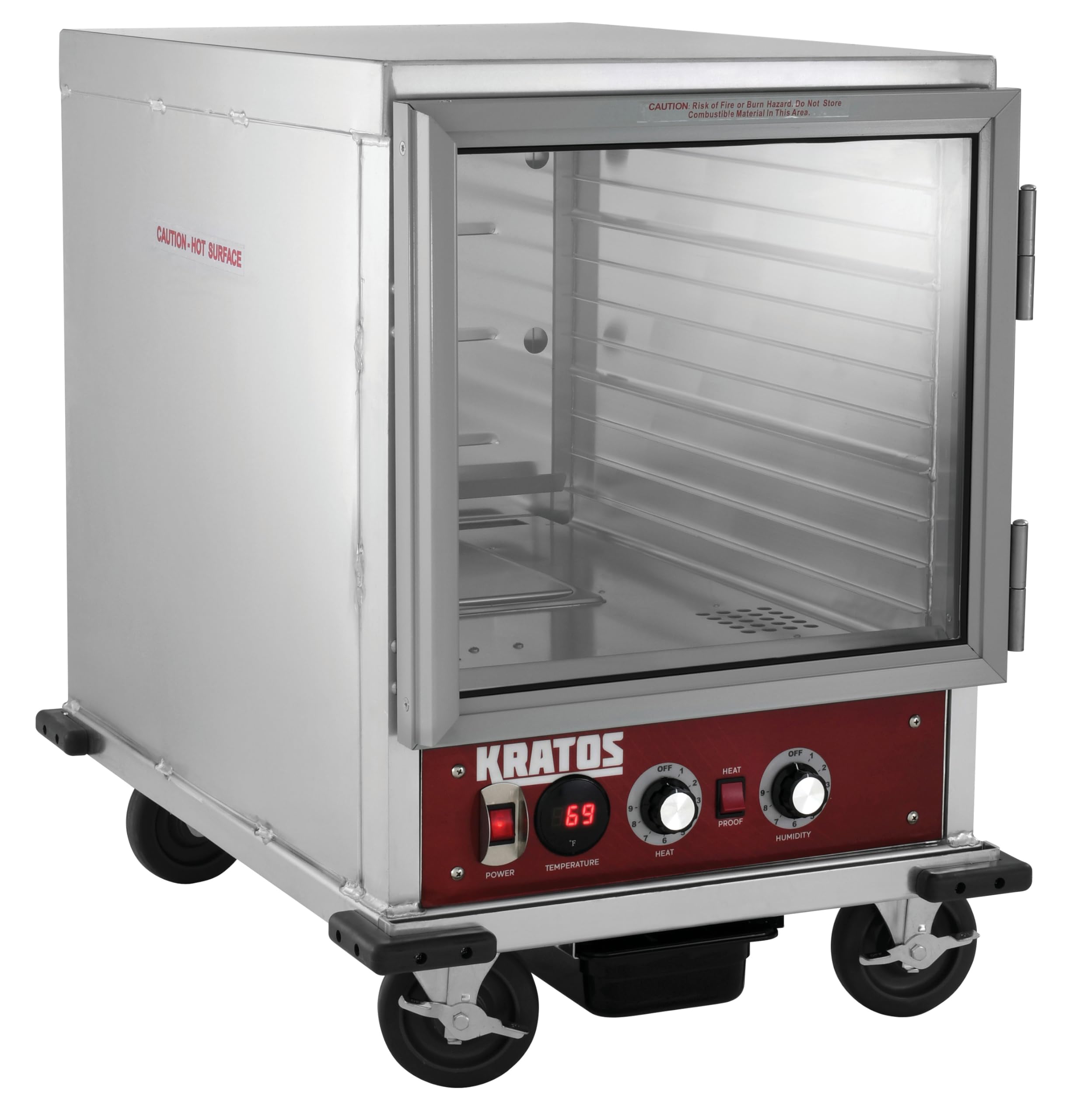 Kratos 28W-154 Commercial Half-Size Food Holding & Proofing Cabinet - NSF Certified, UL Listed - 12 Pan Capacity for Bakeries & Restaurants - Perfect for Bread Proofing & Food Warming in Commercial Kitchens
