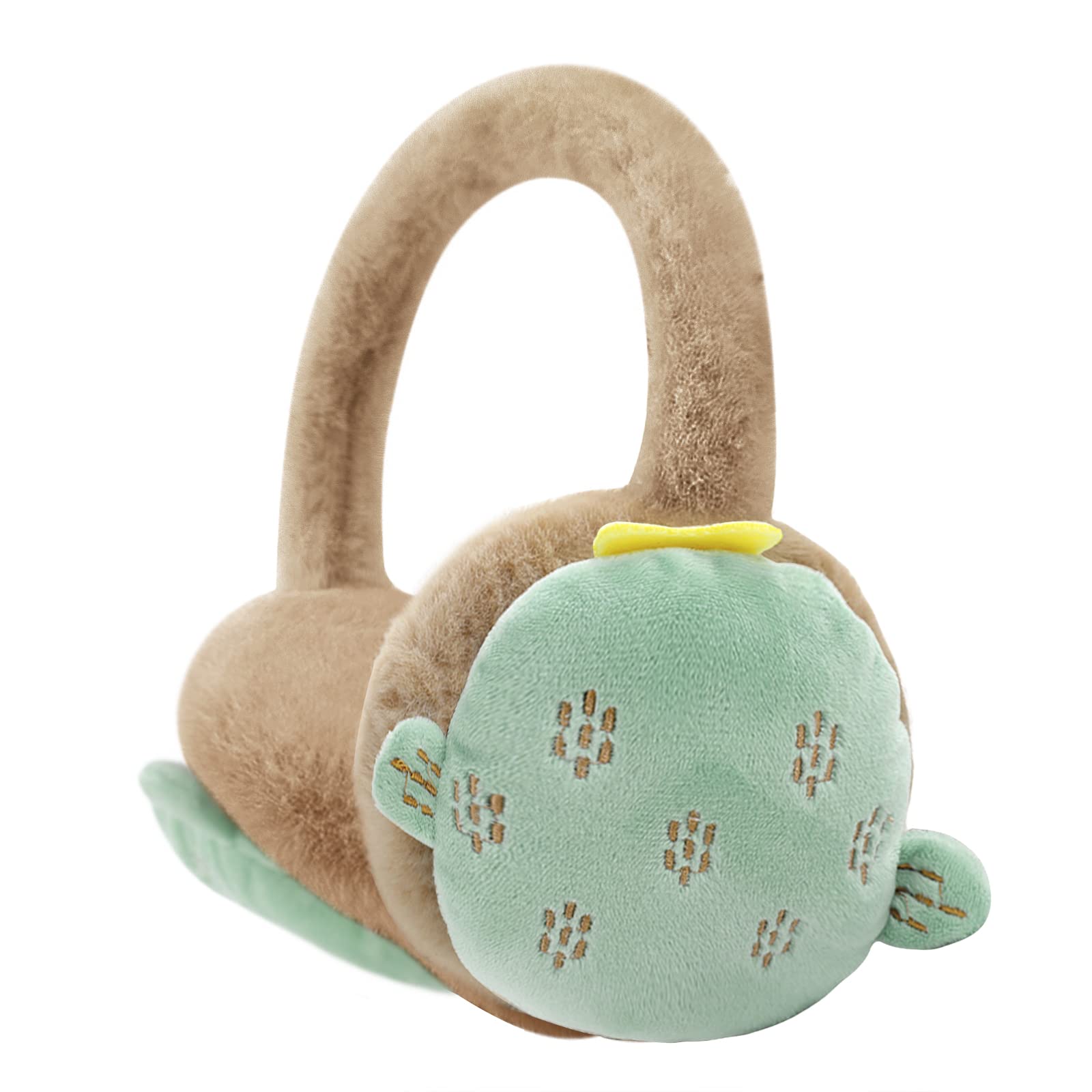 Adorable Cartoon Animal Winter Earmuffs for Boys & Girls - Soft Faux Fur Adjustable Ear Warmers for Kids & Adults - Cozy Plush Thermal Protection for Cold Weather, Outdoor Activities & Winter Sports