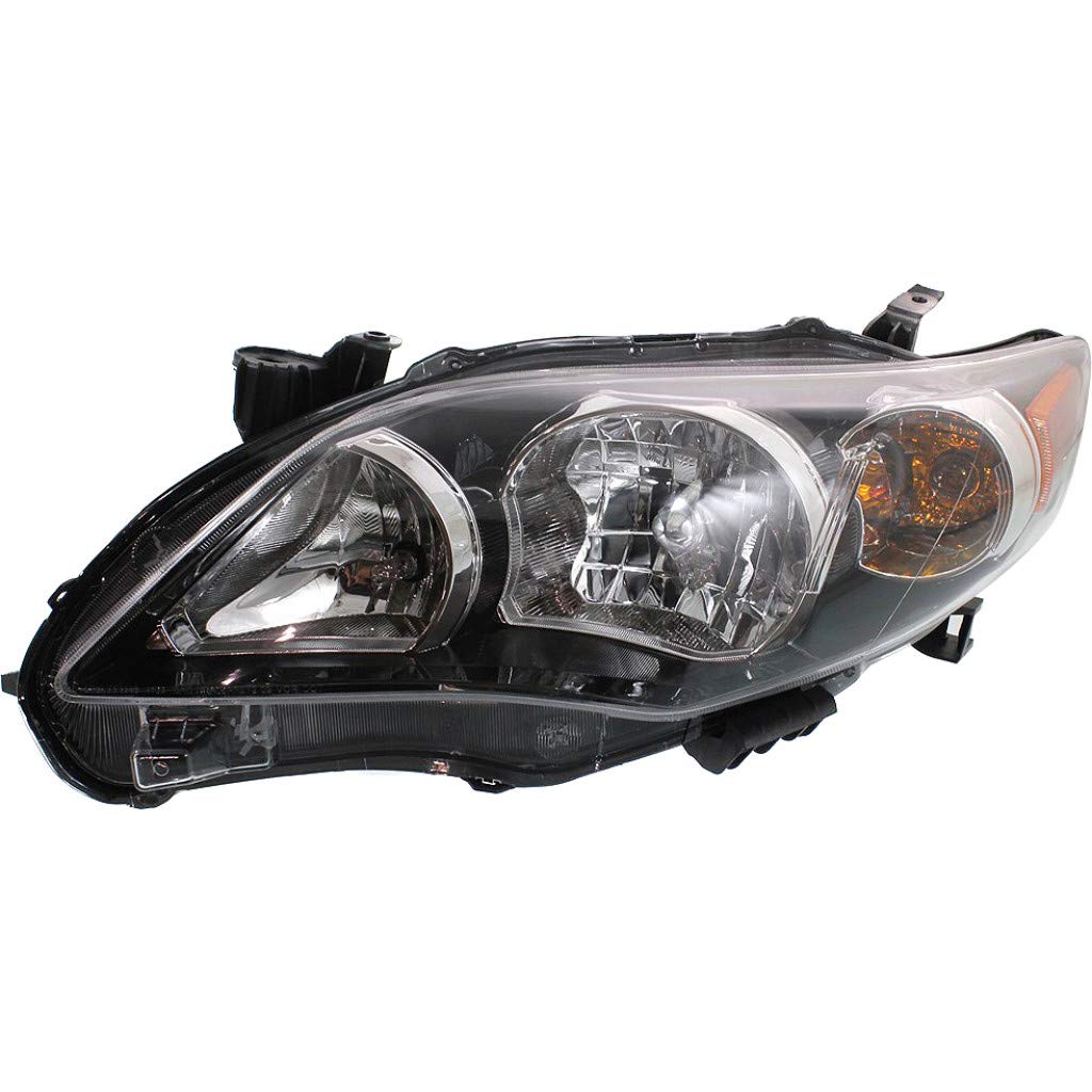 2011-2013 Toyota Corolla Driver Side Headlight Assembly with Bulbs - CAPA Certified (Part# TO2502204/81150-02B60) - Perfect for Night Driving & Replacement