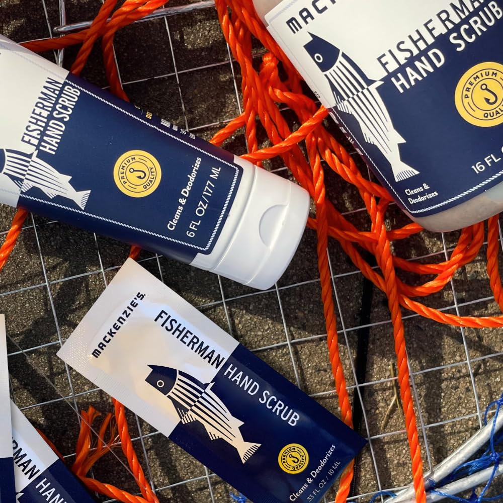 MacKenzie's Fisherman Hand Scrub - 16 oz Deep Cleansing & Deodorizing Hand Cleaner for Men - Perfect Gift for Fishermen, Cooks, Gardeners & Outdoor Enthusiasts - Ideal for Camping, Fishing, BBQ & DIY Projects