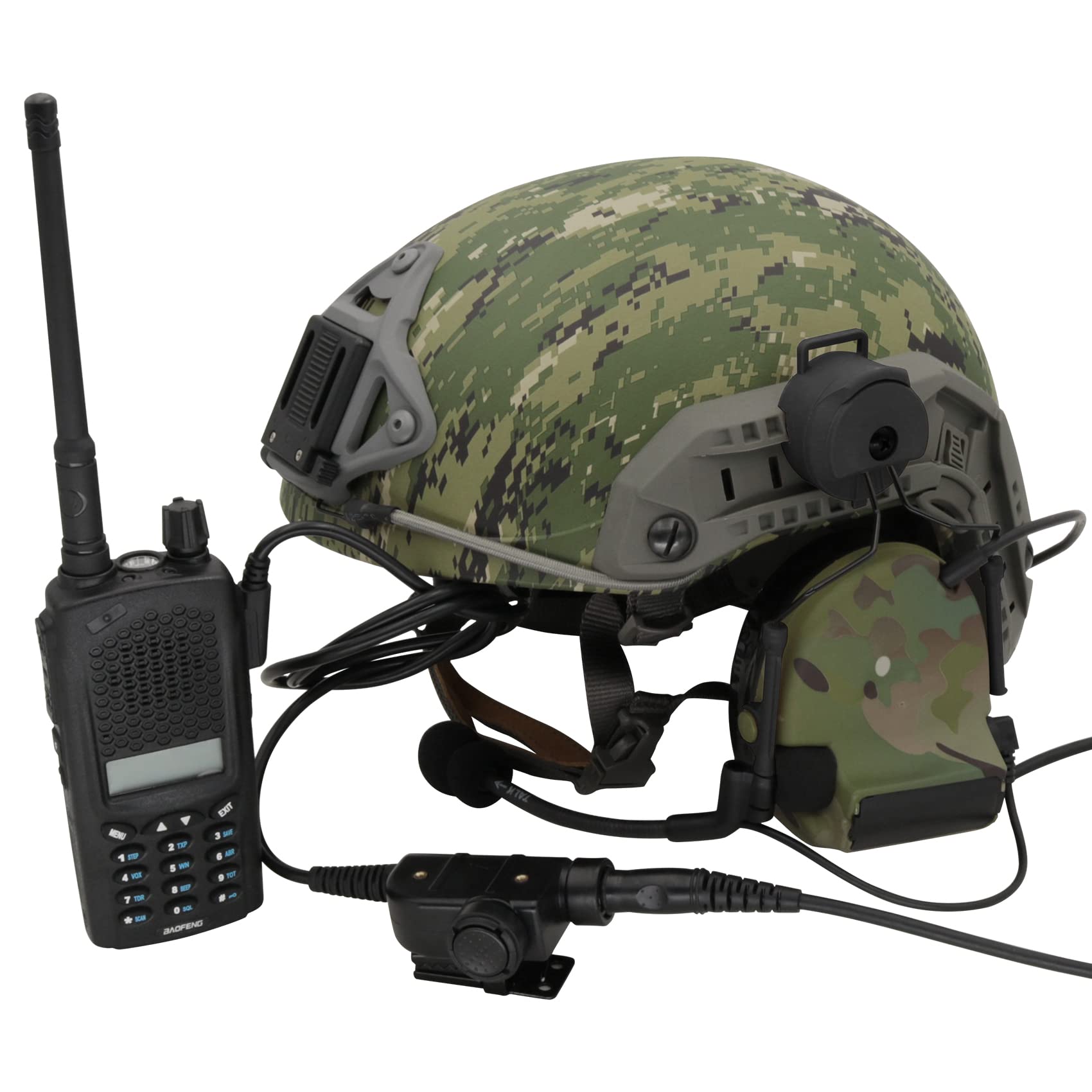 COMTA 2 Tactical Headset with U94 PTT 2pin Connector - Noise Cancelling Military Headphones for Airsoft, Hunting & Shooting | Combat Training & Outdoor Adventure Gear
