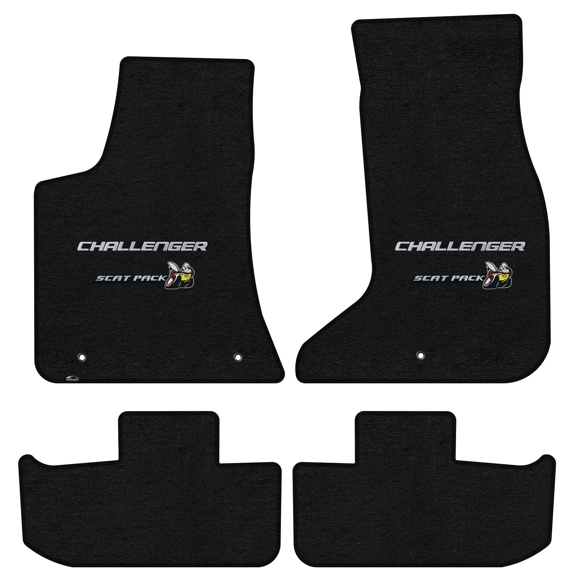 Premium Custom-Fit Carpeted Floor Mats for Dodge Challenger AWD 2017 & Newer - Luxury Car Floor Liners (Charcoal, 4-Piece Set) - Perfect for All-Weather Protection & Enhanced Interior Style