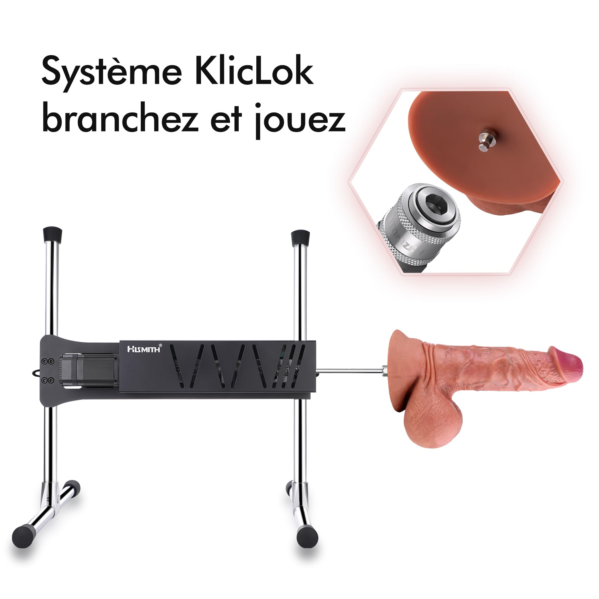 Hismith 31.5cm Realistic Silicone Dildo for Sex Machine - 23cm Insertable Length with KlicLok System - Advanced User Sex Toy for Women - Perfect for Couples Play & Machine-Assisted Pleasure