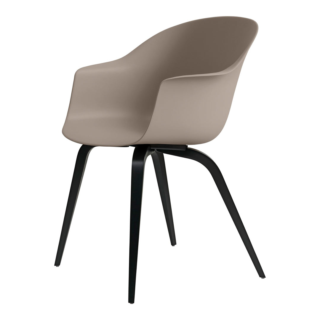 Bat Dining Armchair with Wood Base - Modern Wooden Dining Chair for Kitchen, Restaurant & Home Decor - Perfect for Indoor Dining Rooms & Elegant Spaces