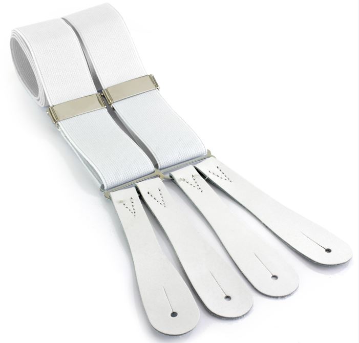 White Braces with Leather Ends - Comfortable & Stylish Orthodontic Support for Adults & Teens | Perfect for Daily Wear & Special Occasions